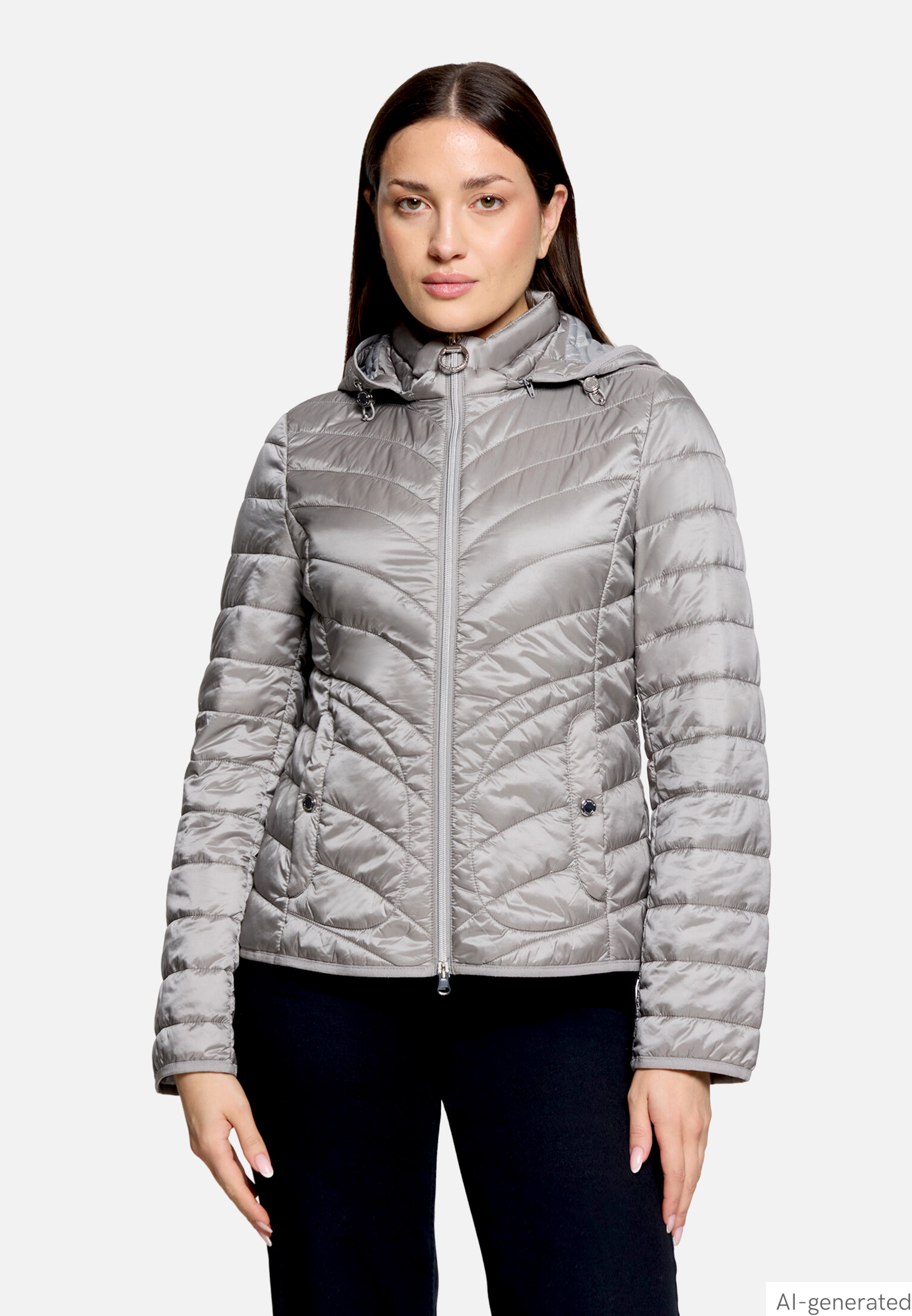 Outdoorjacke mit abnehmbarer Kapuze