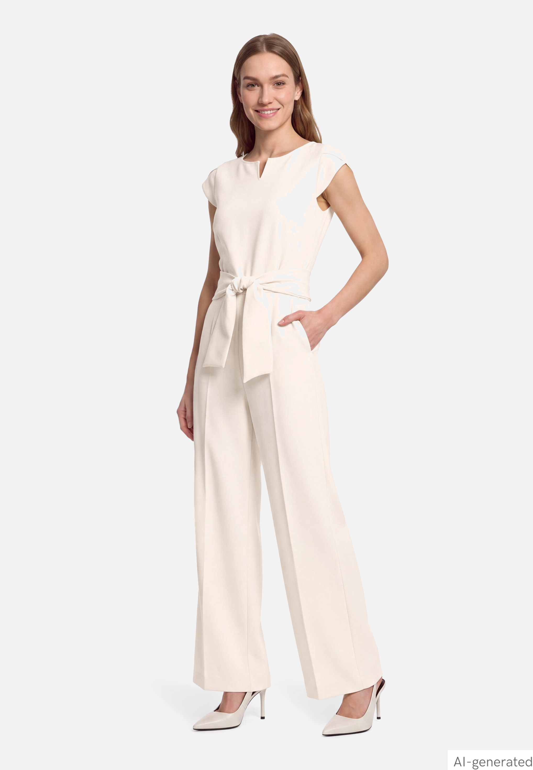 Eleganter Jumpsuit mit Bindegürtel