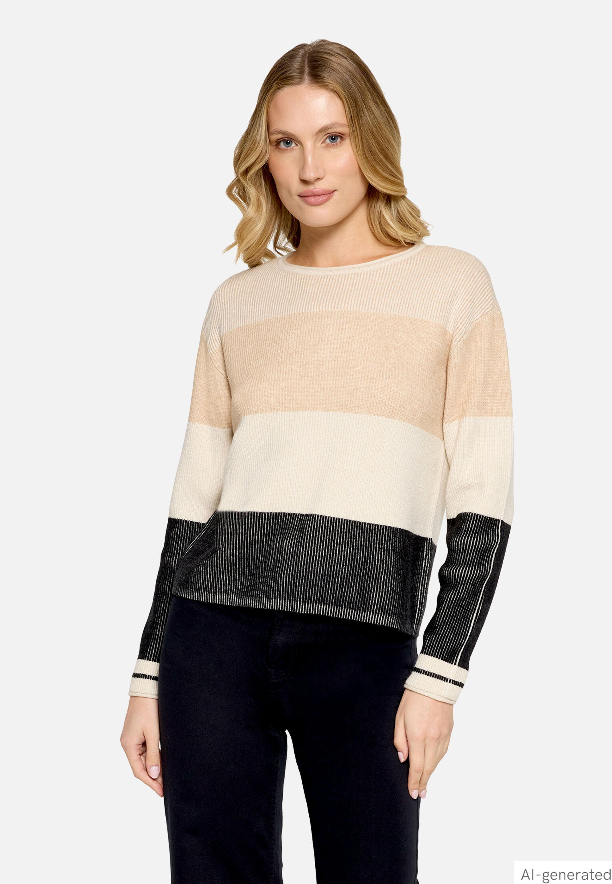 Strickpullover mit Rippenstruktur
