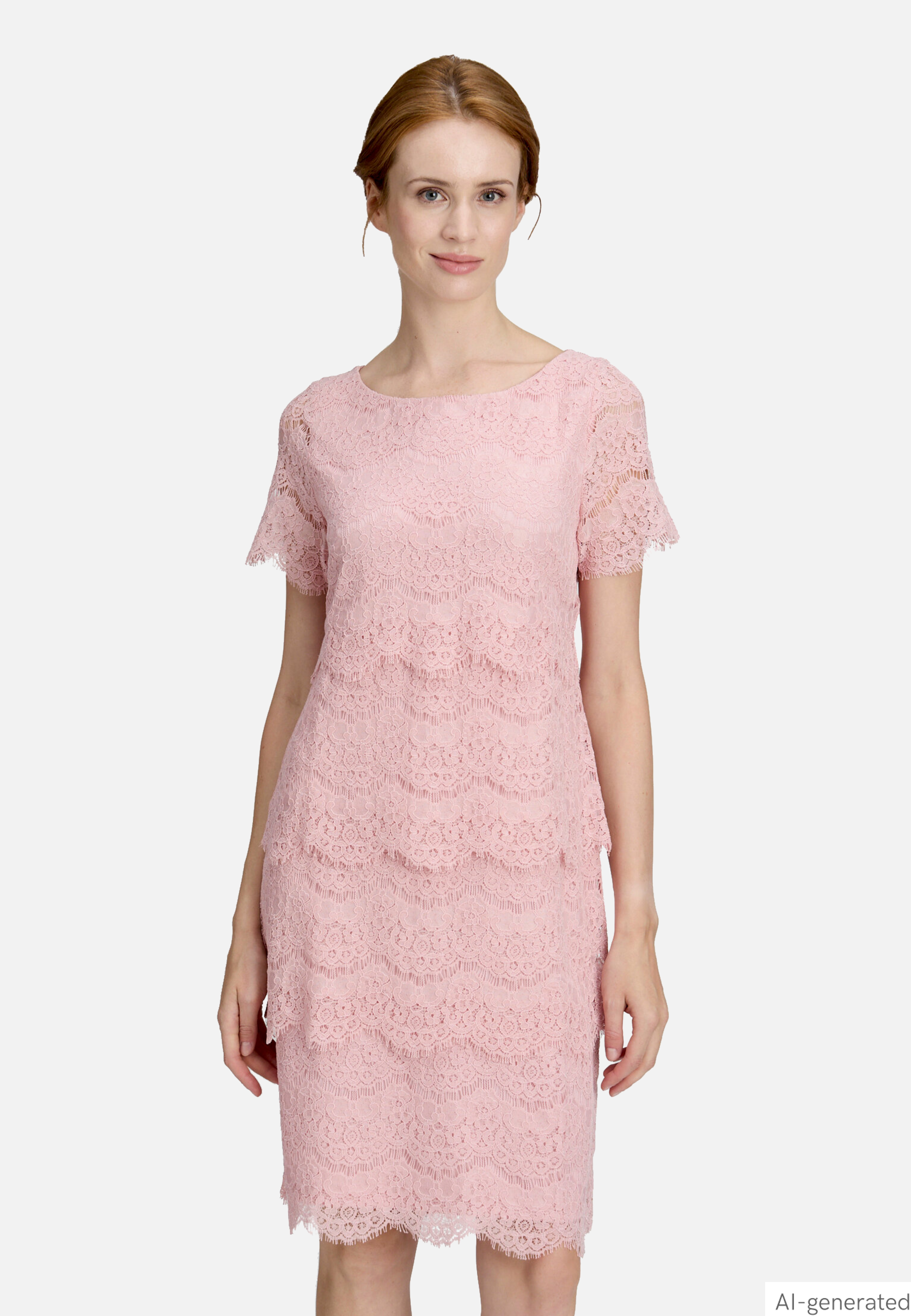 Spitzenkleid kurzarm