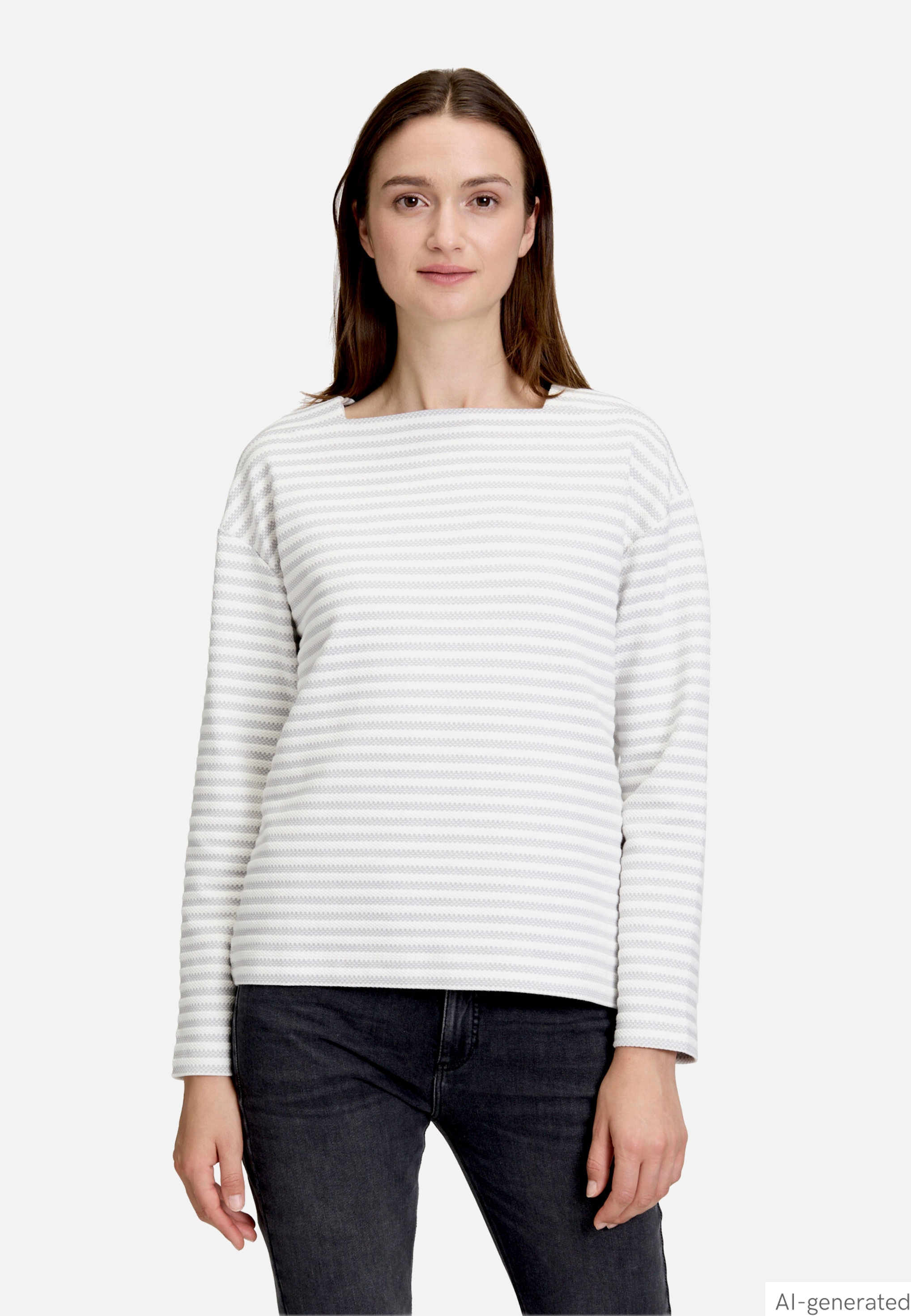 Sweatshirt mit U-Boot-Ausschnitt