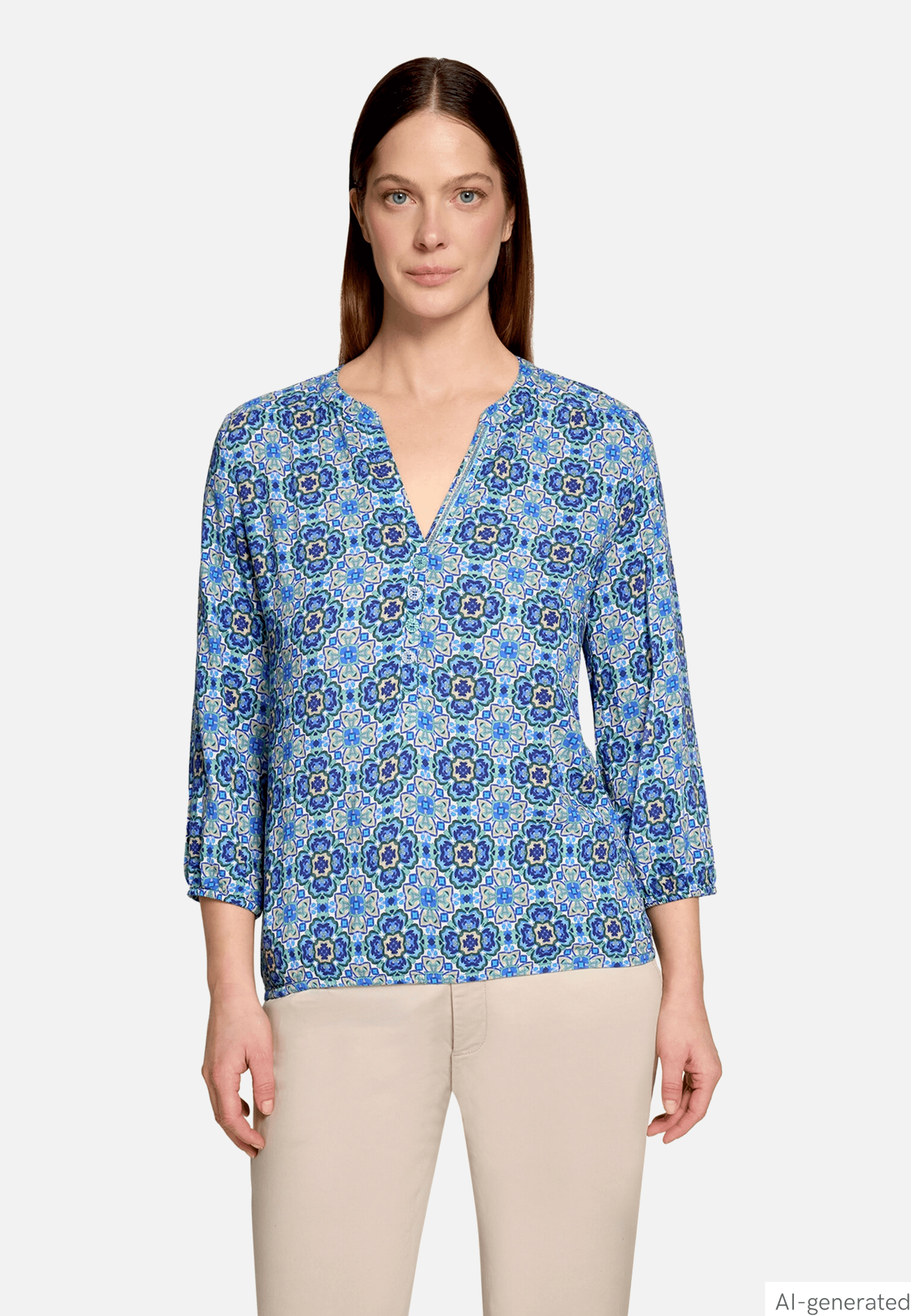 Casual-Bluse mit Muster