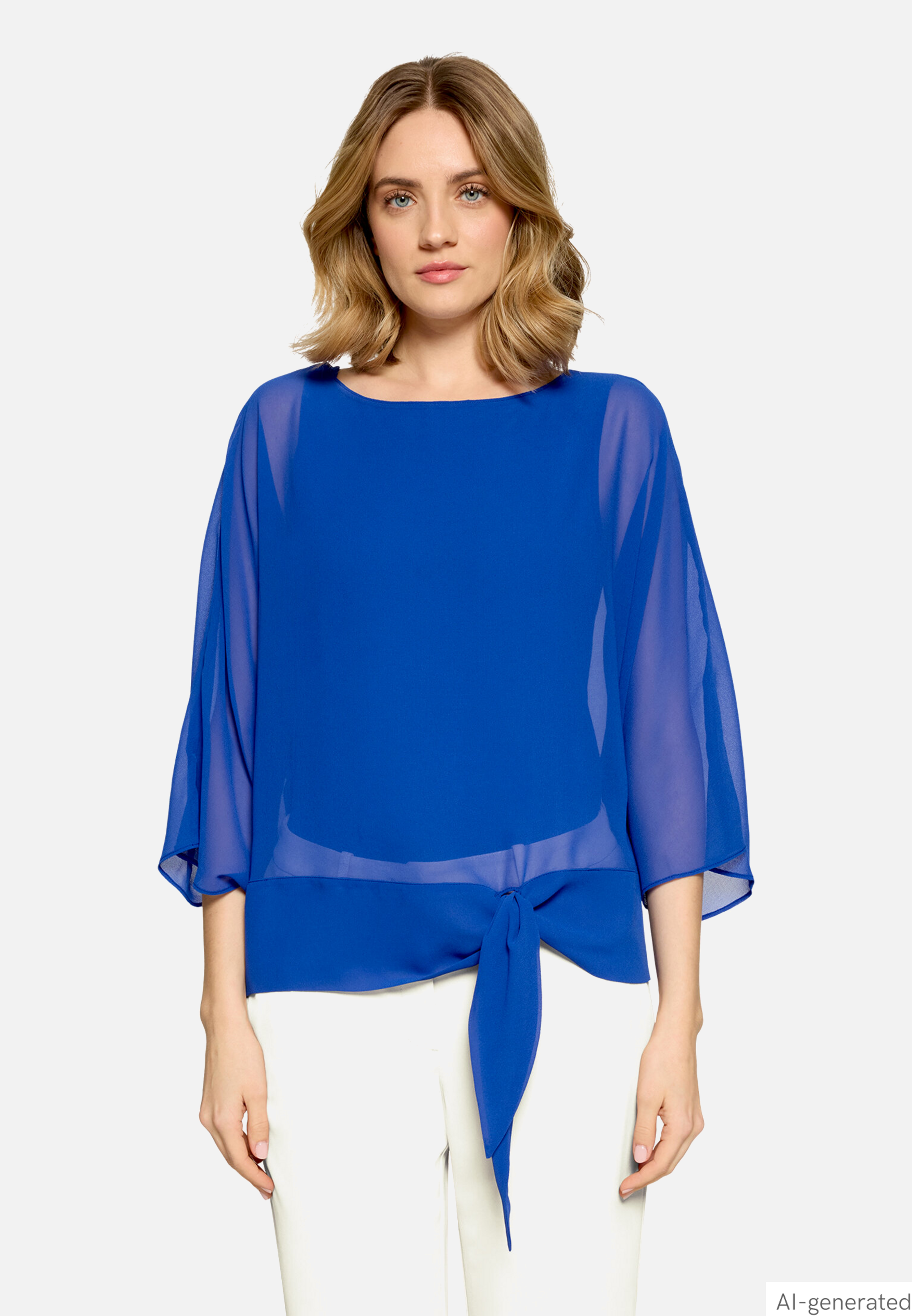 Chiffonbluse unifarben