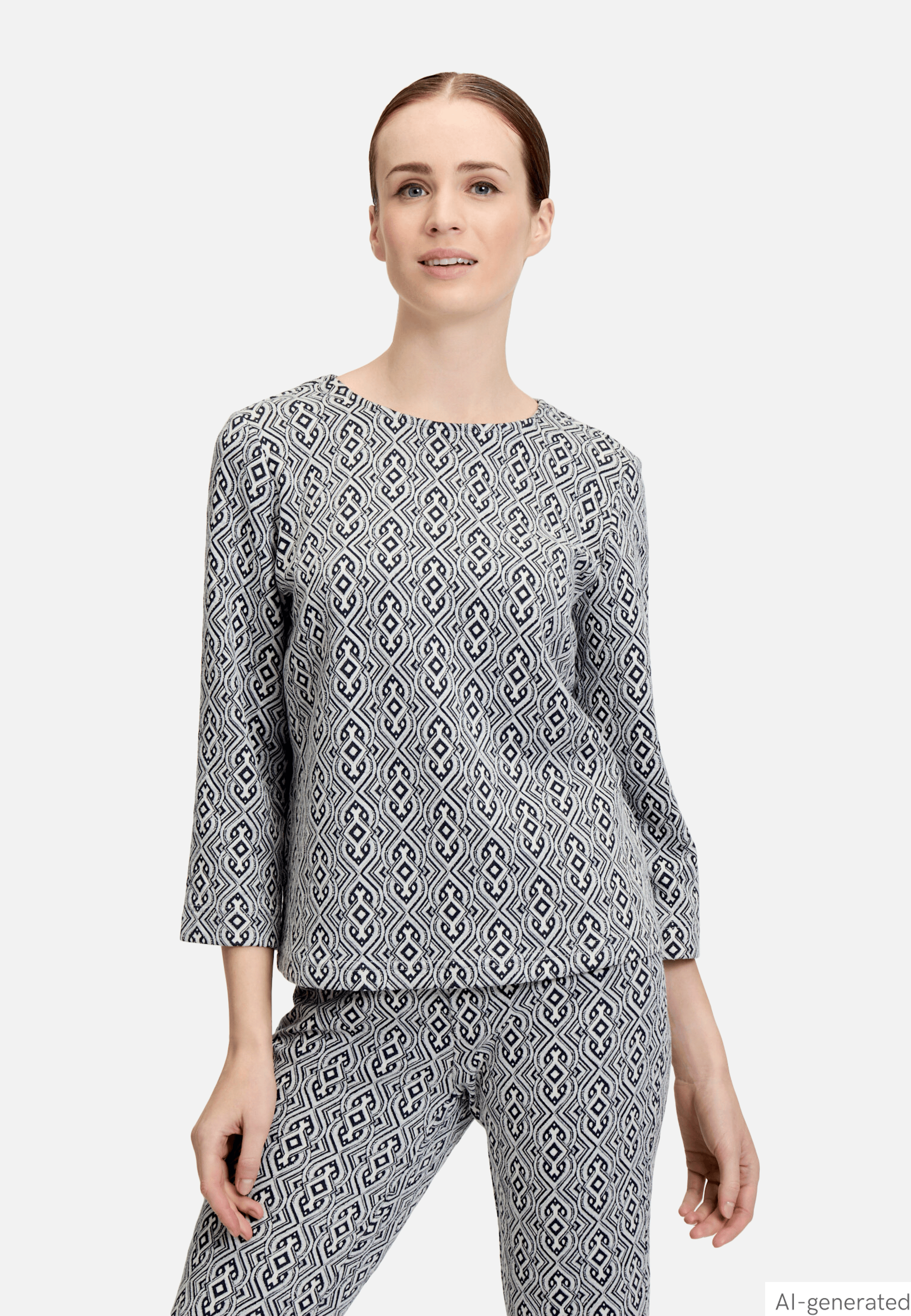 Blusenshirt mit Jacquard