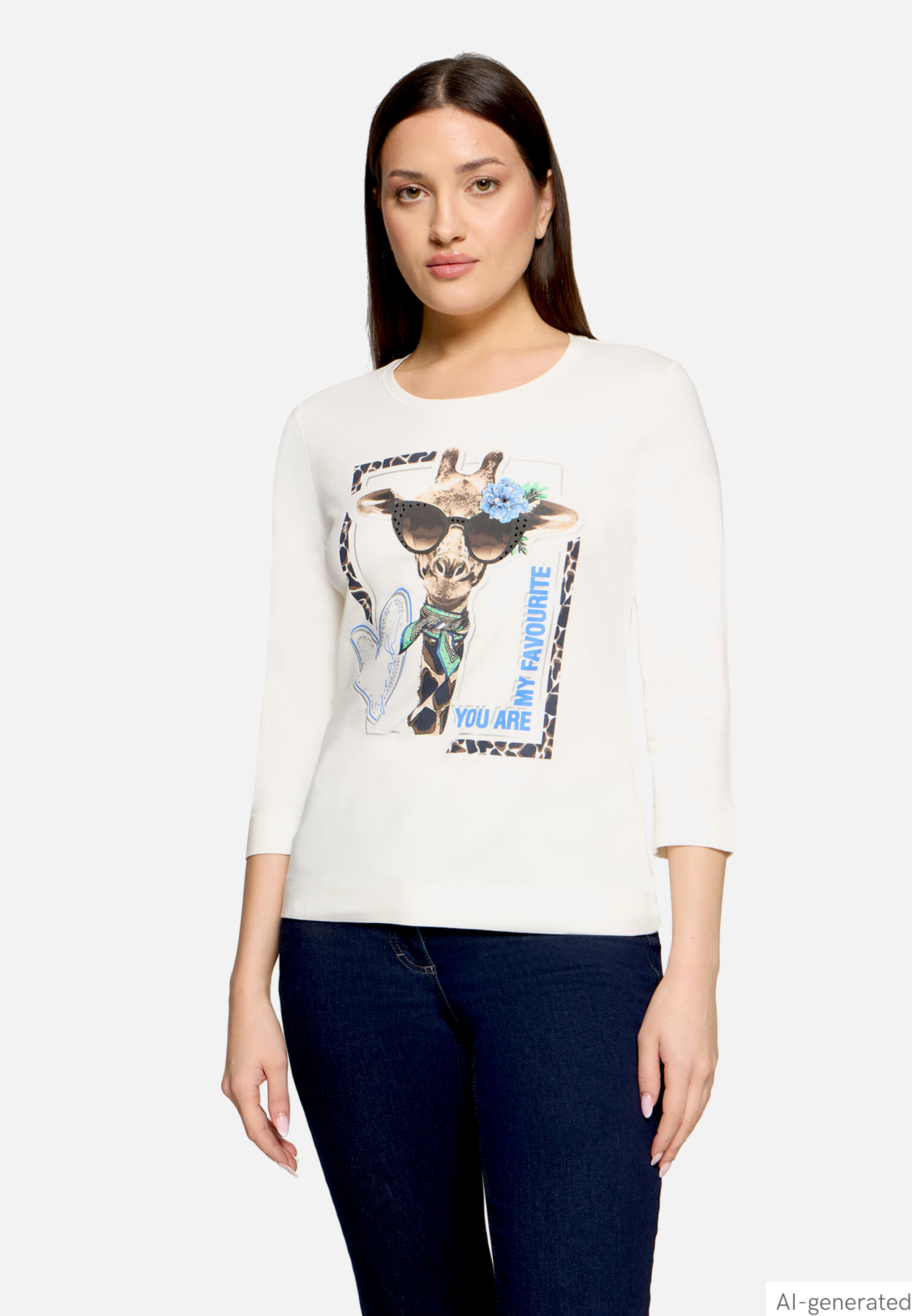 Basic Shirt mit Aufdruck