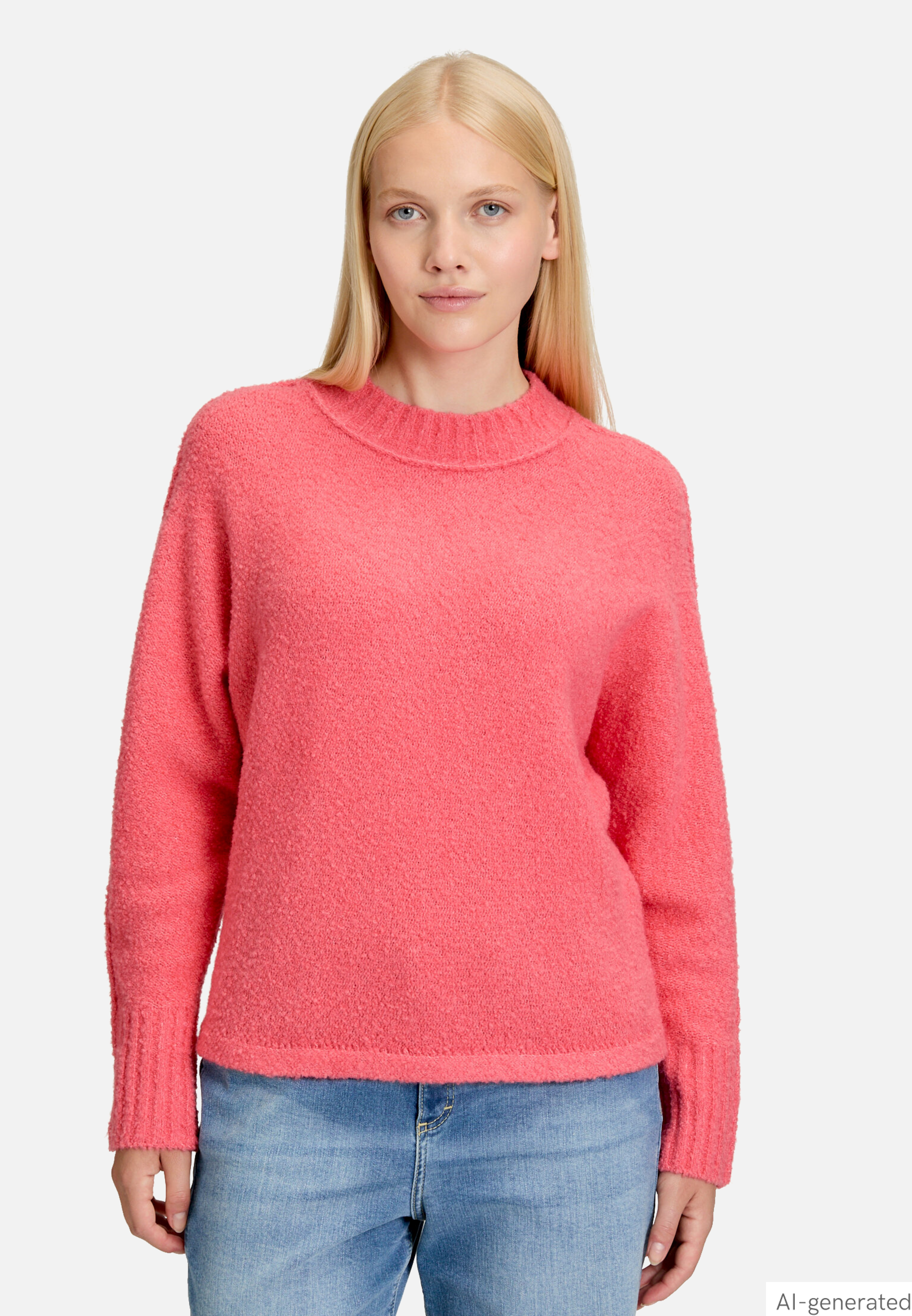Strickpullover mit Fledermausärmeln