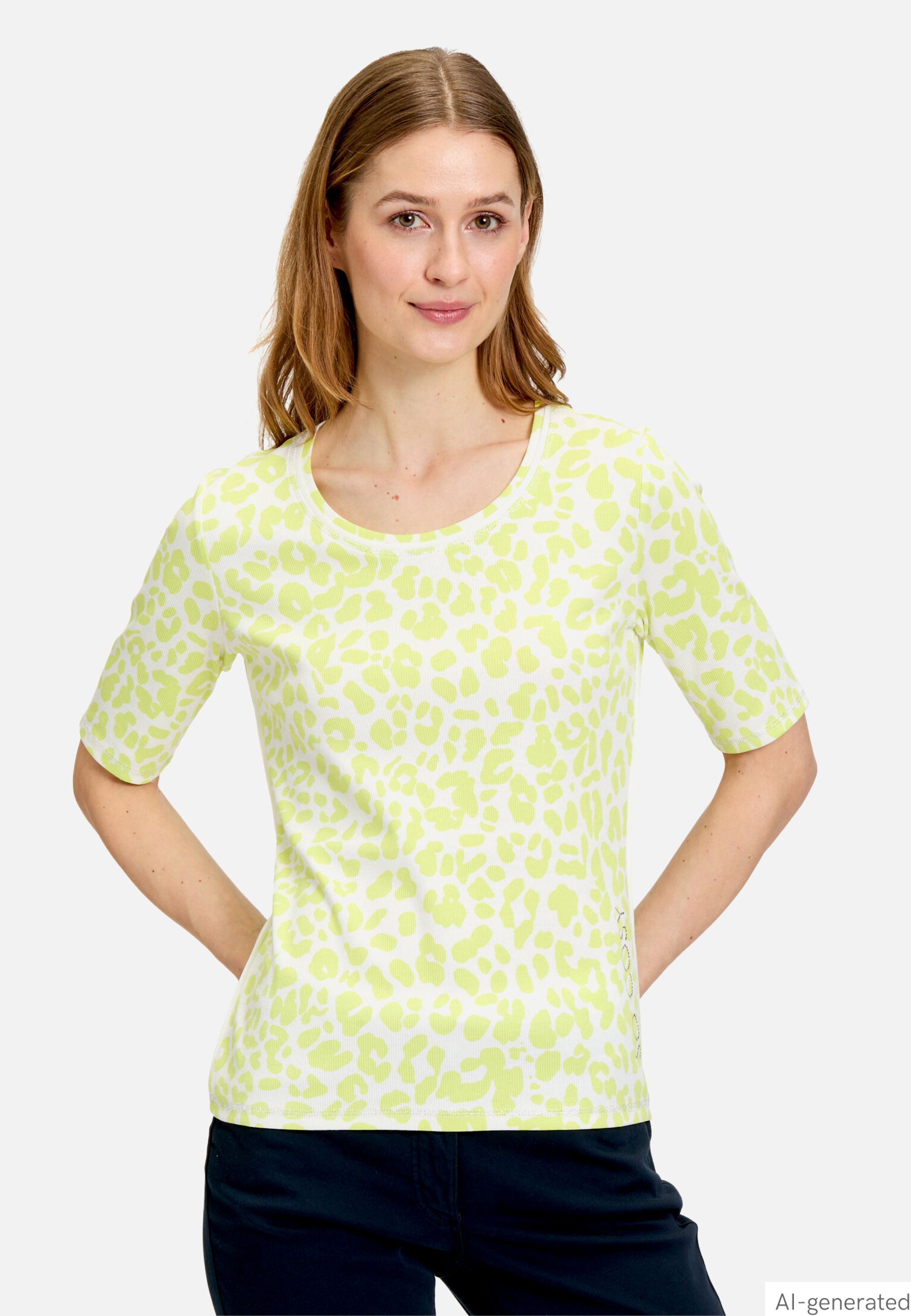Basic Shirt mit Rippenstruktur
