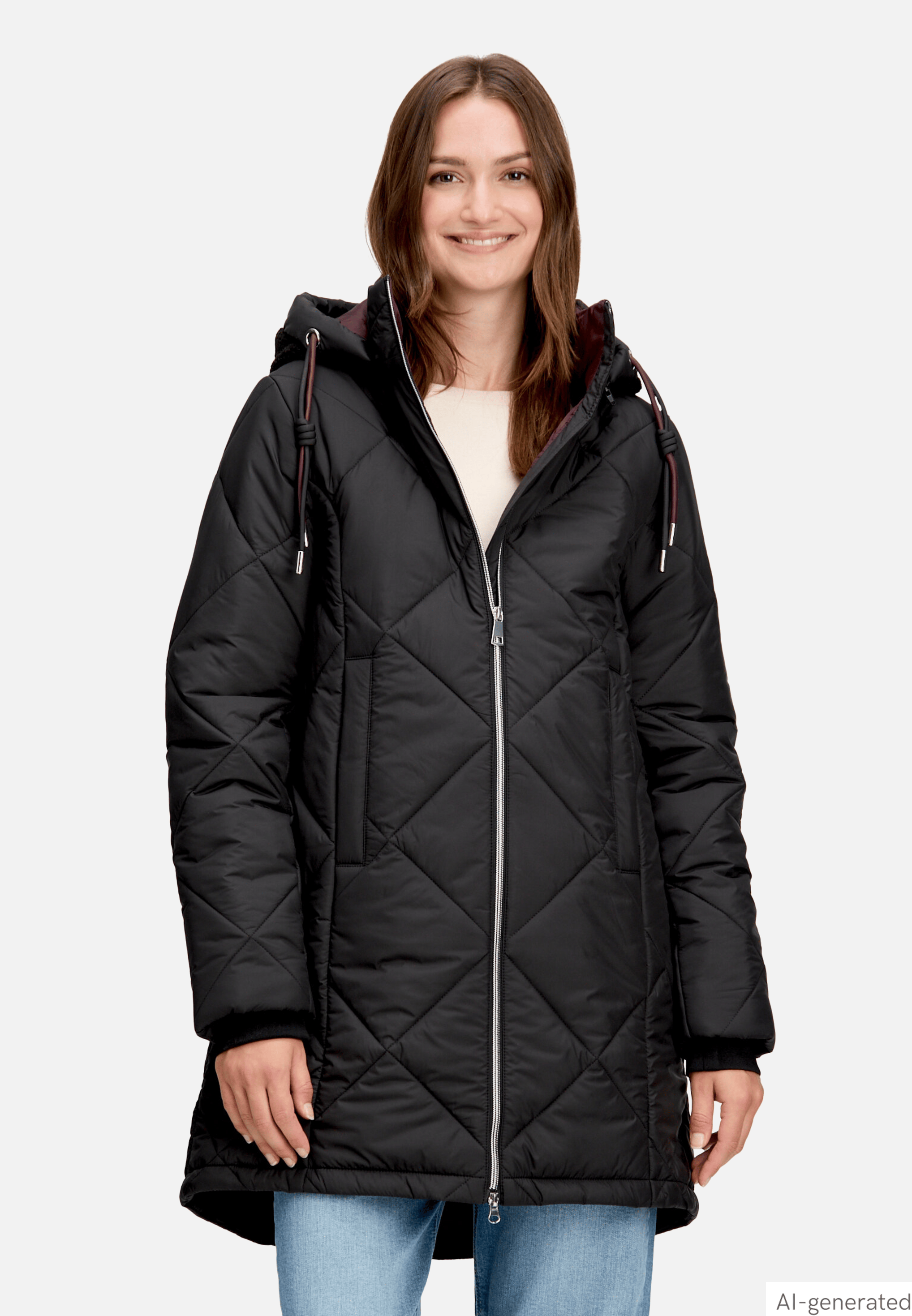 Steppjacke mit Plüsch