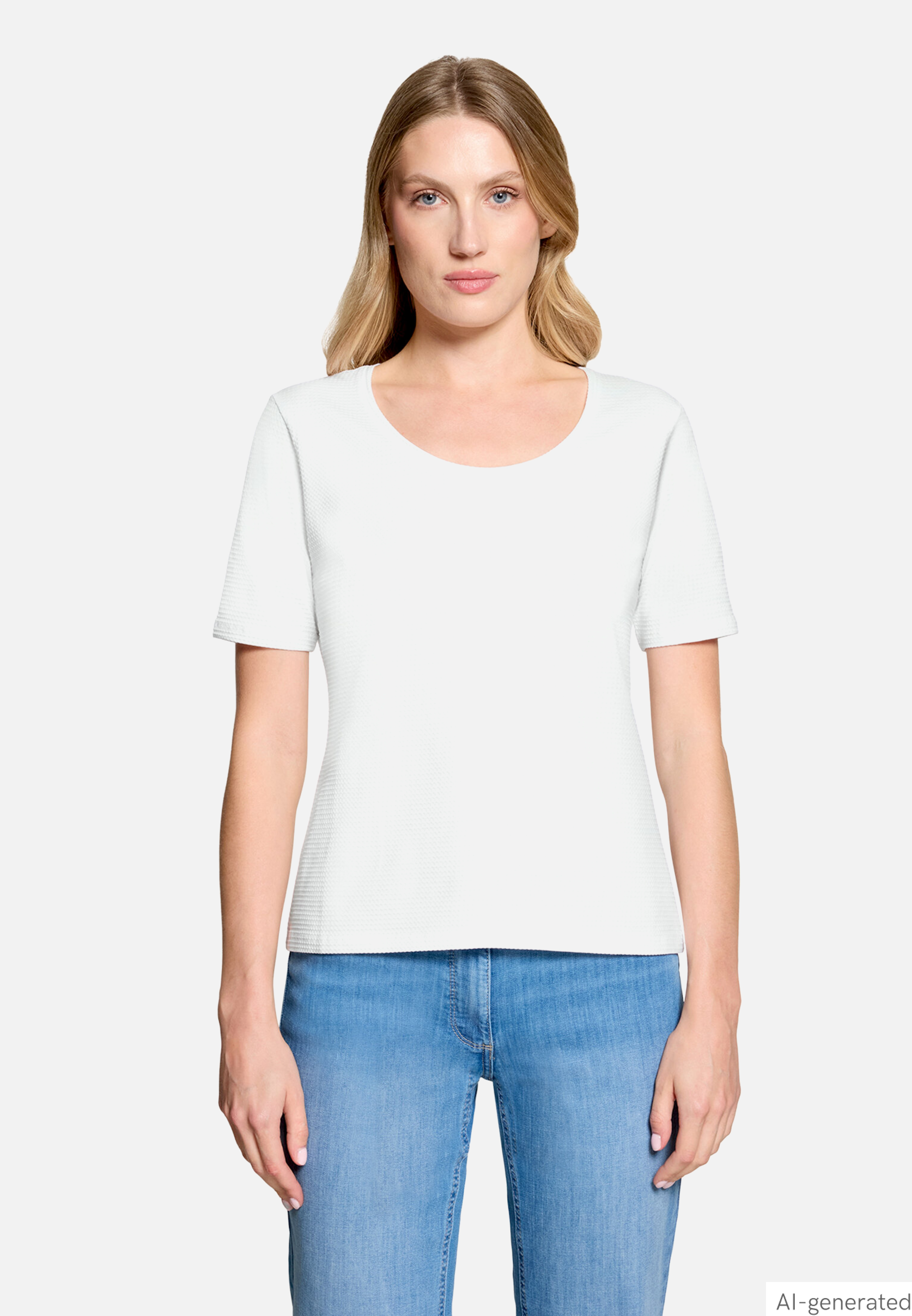 Basic Shirt mit Struktur