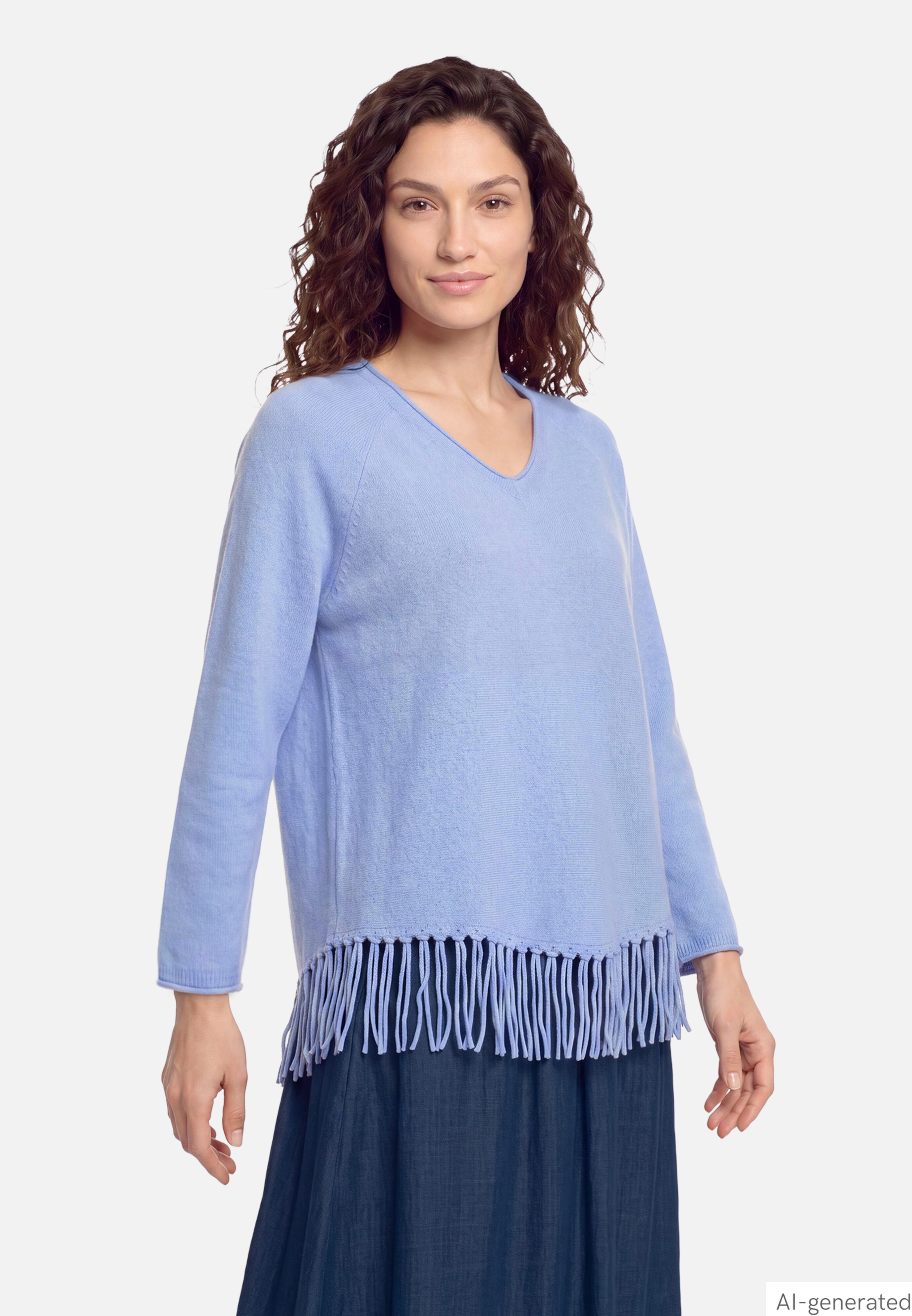 Strickpullover mit V-Ausschnitt