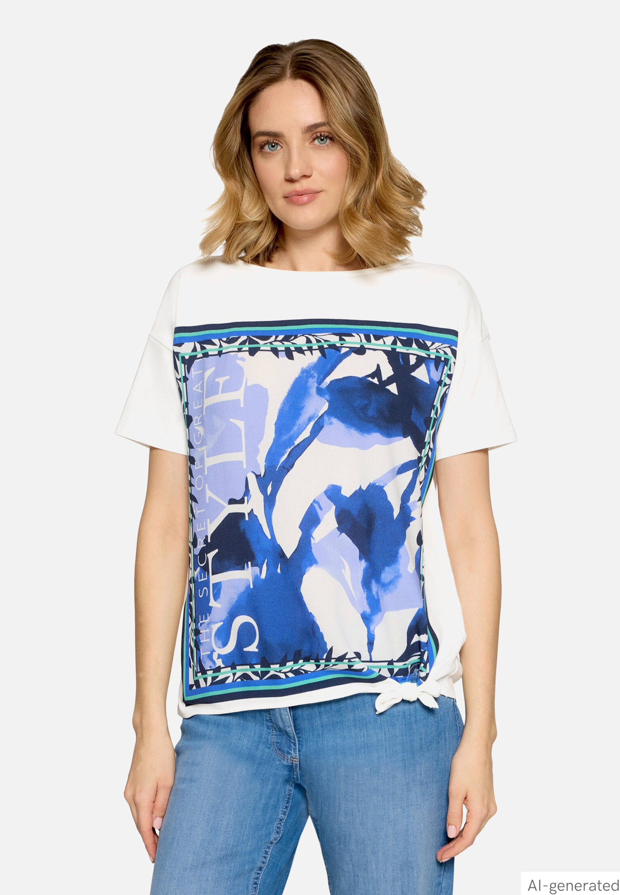 Blusenshirt mit Schleifenknoten