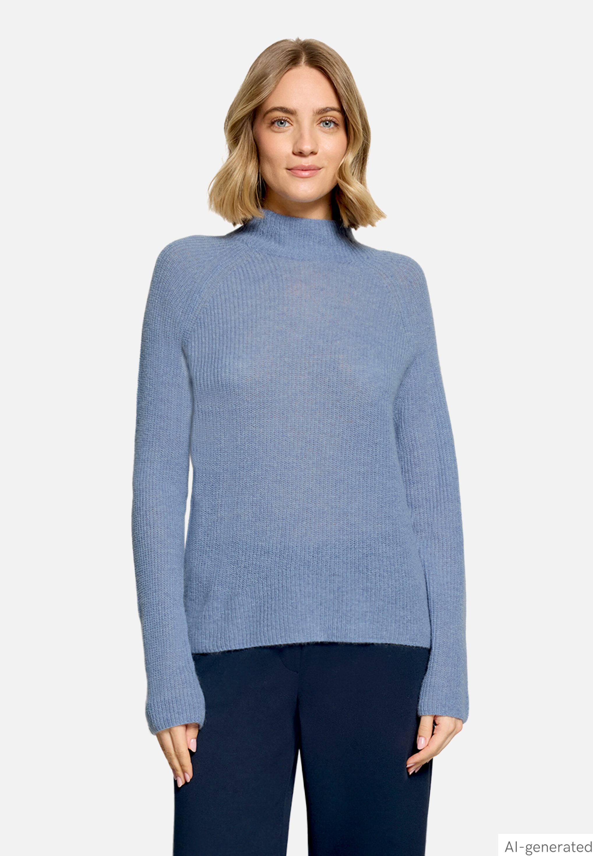 Kaschmir-Pullover mit Stehkragen