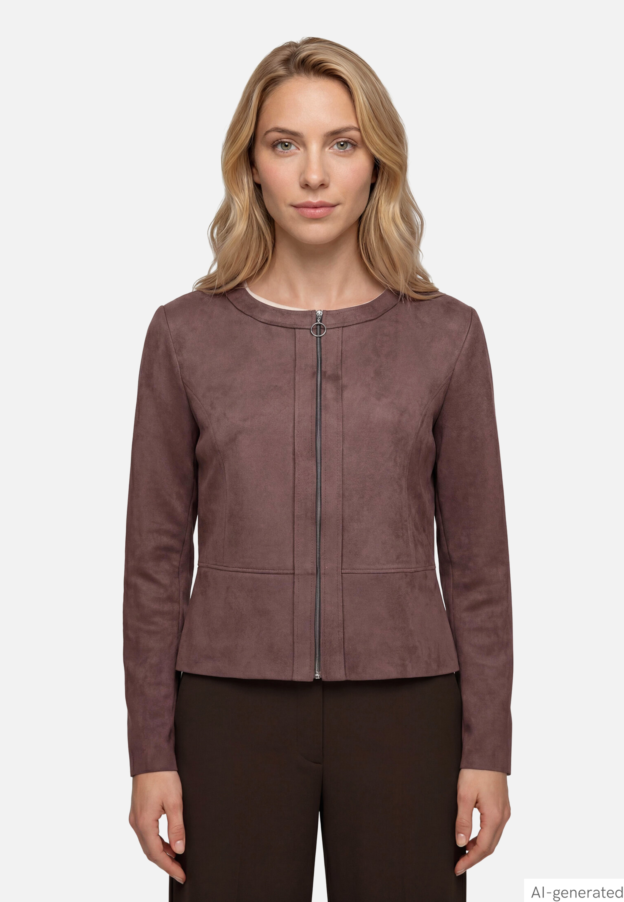 Taillierter Blazer mit Reißverschluss