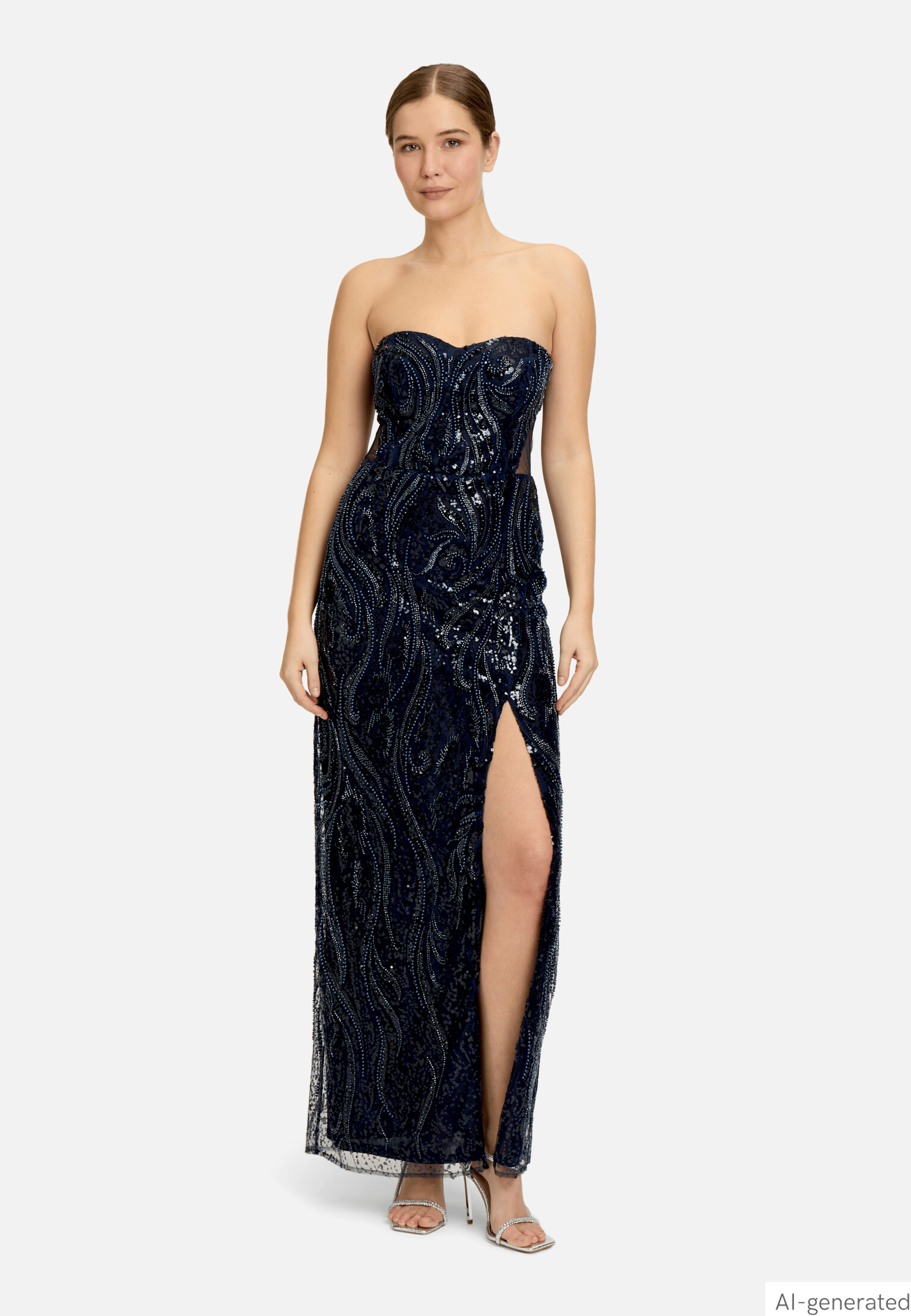Abendkleid mit Pailletten