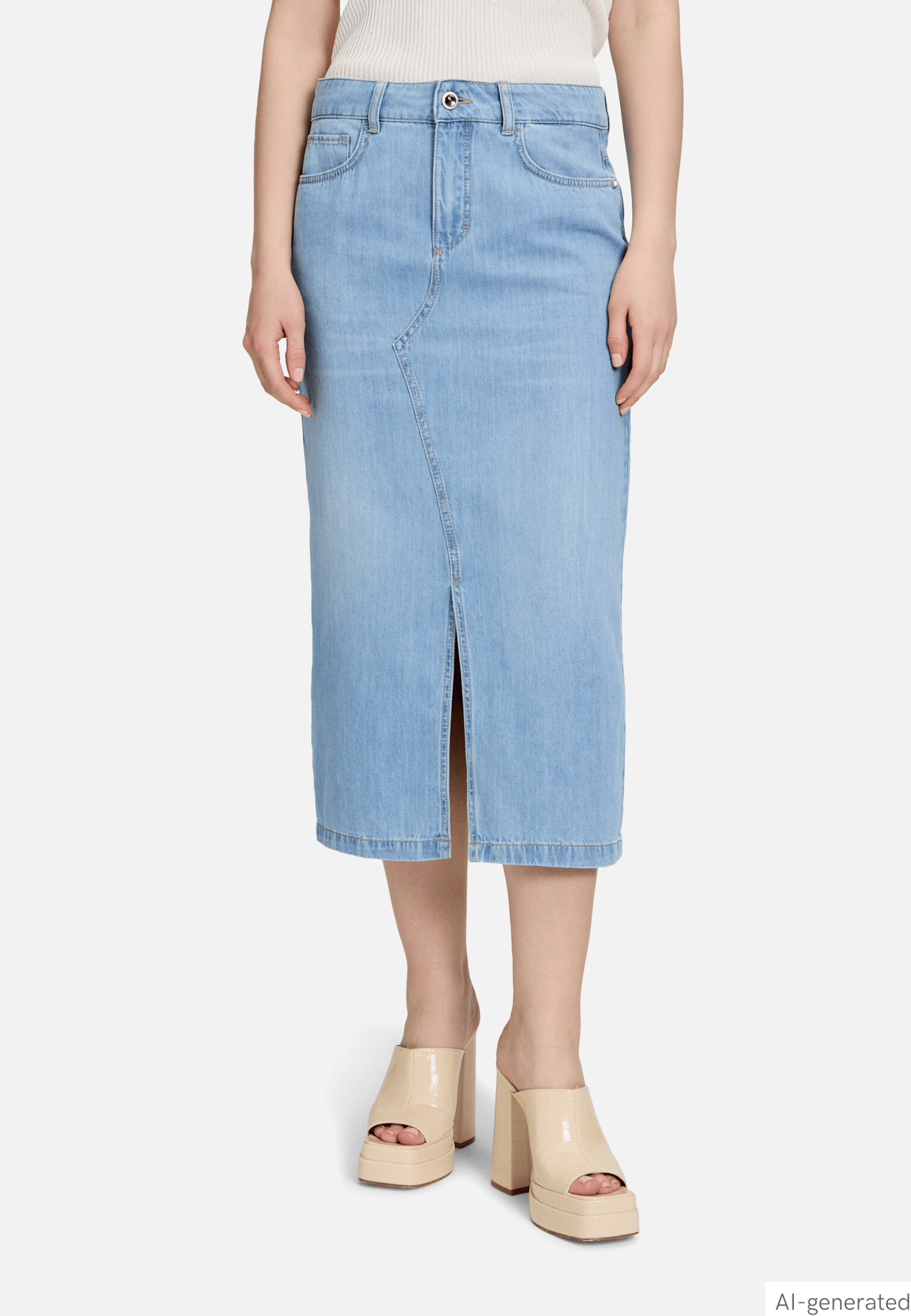 Jeansrock mit Waschung