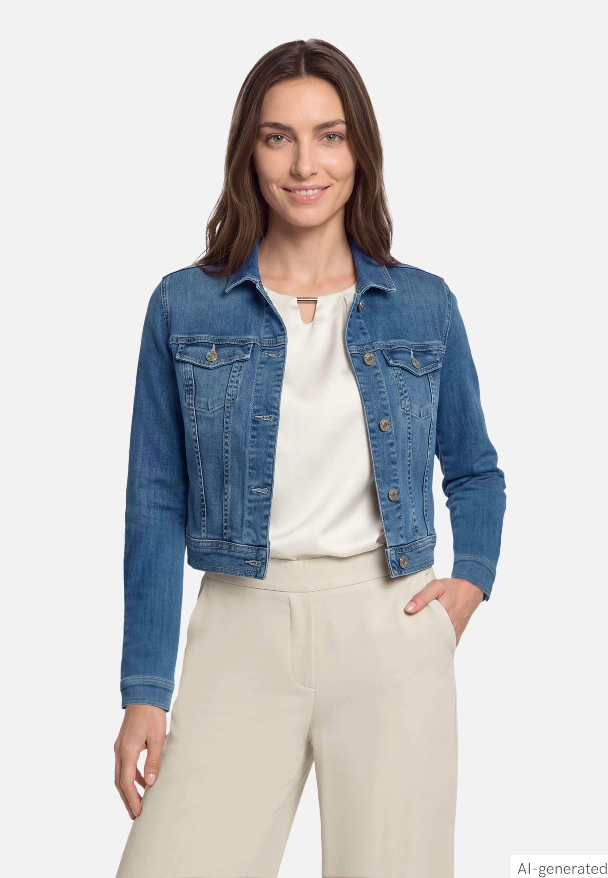 Jeansjacke mit Waschung