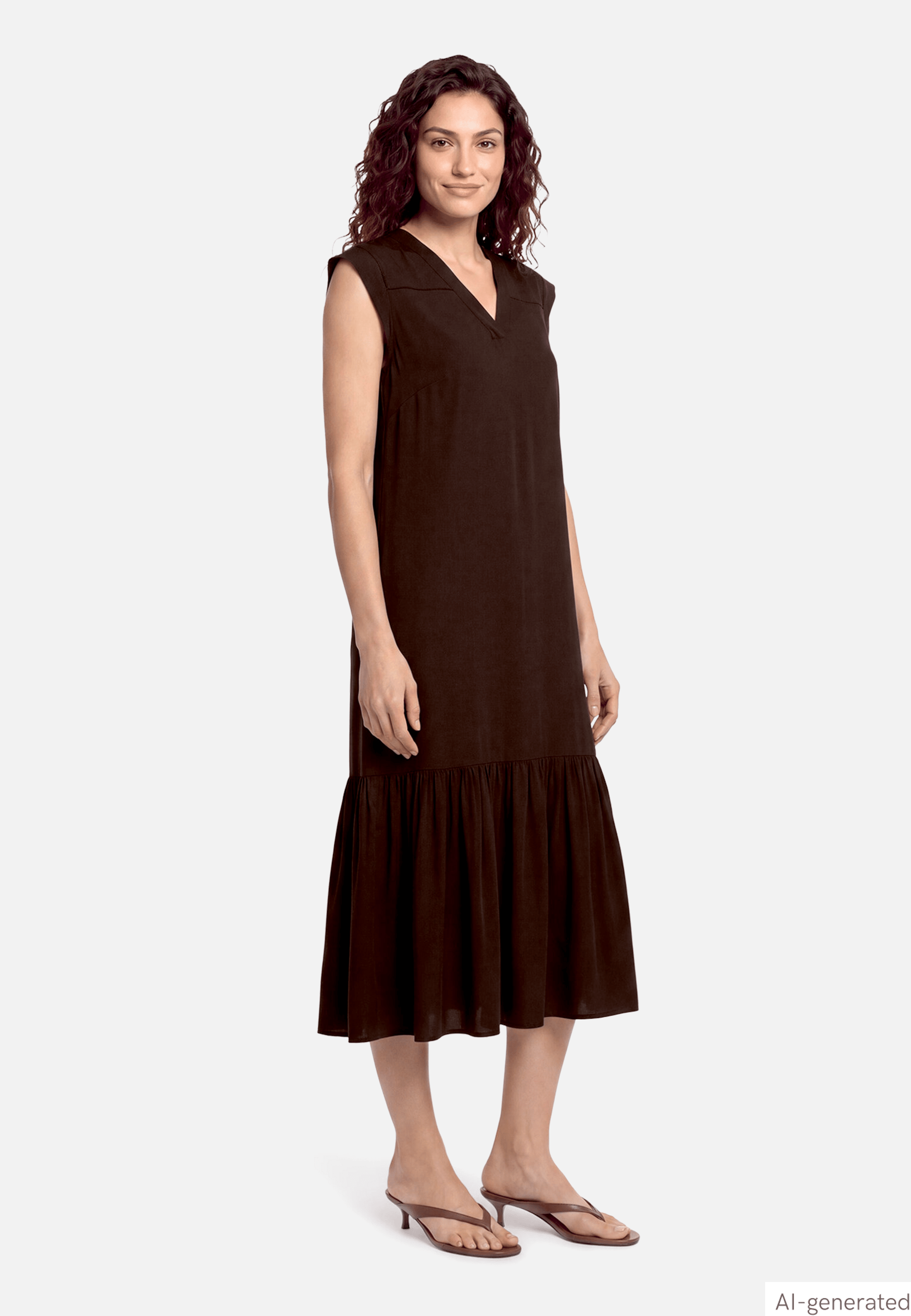 Casual-Kleid mit Flügelärmeln