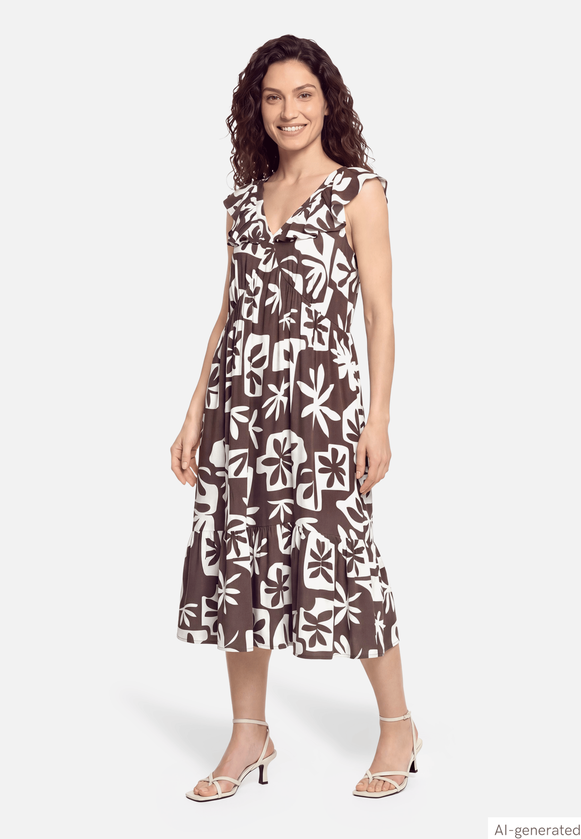 Casual-Kleid mit Flügelärmeln