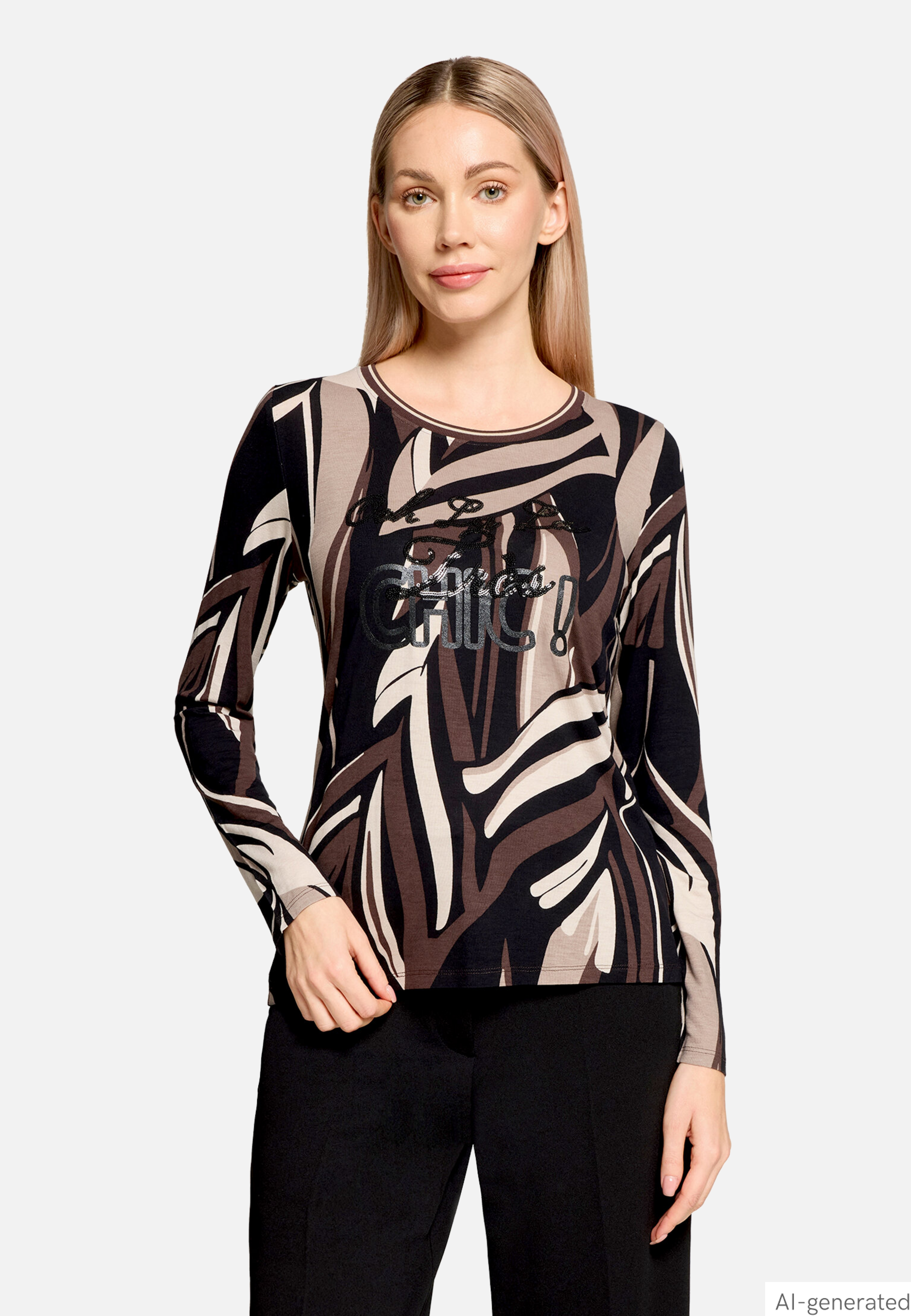Basic Shirt mit Rippbündchen