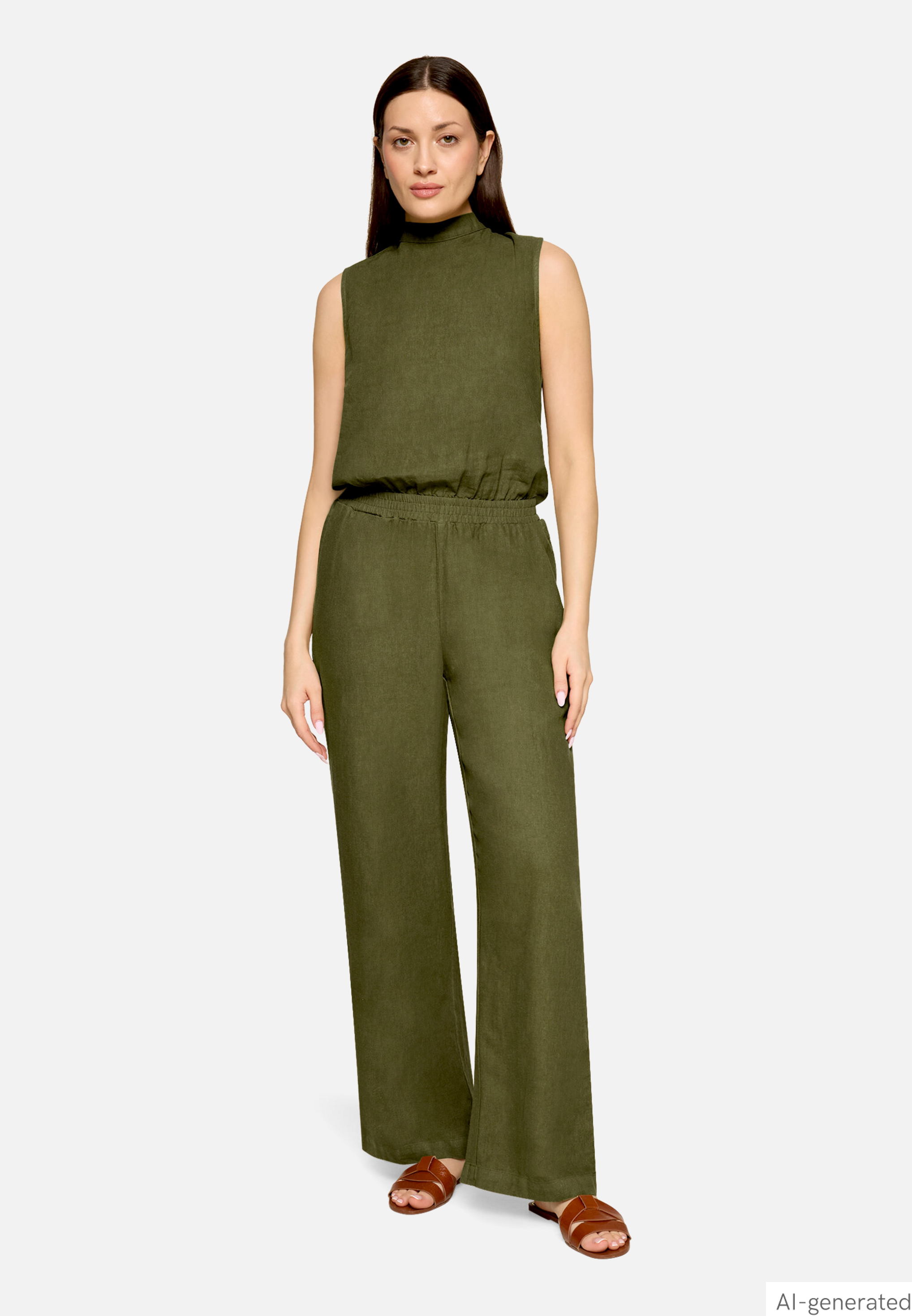 Jumpsuit mit hohem Kragen