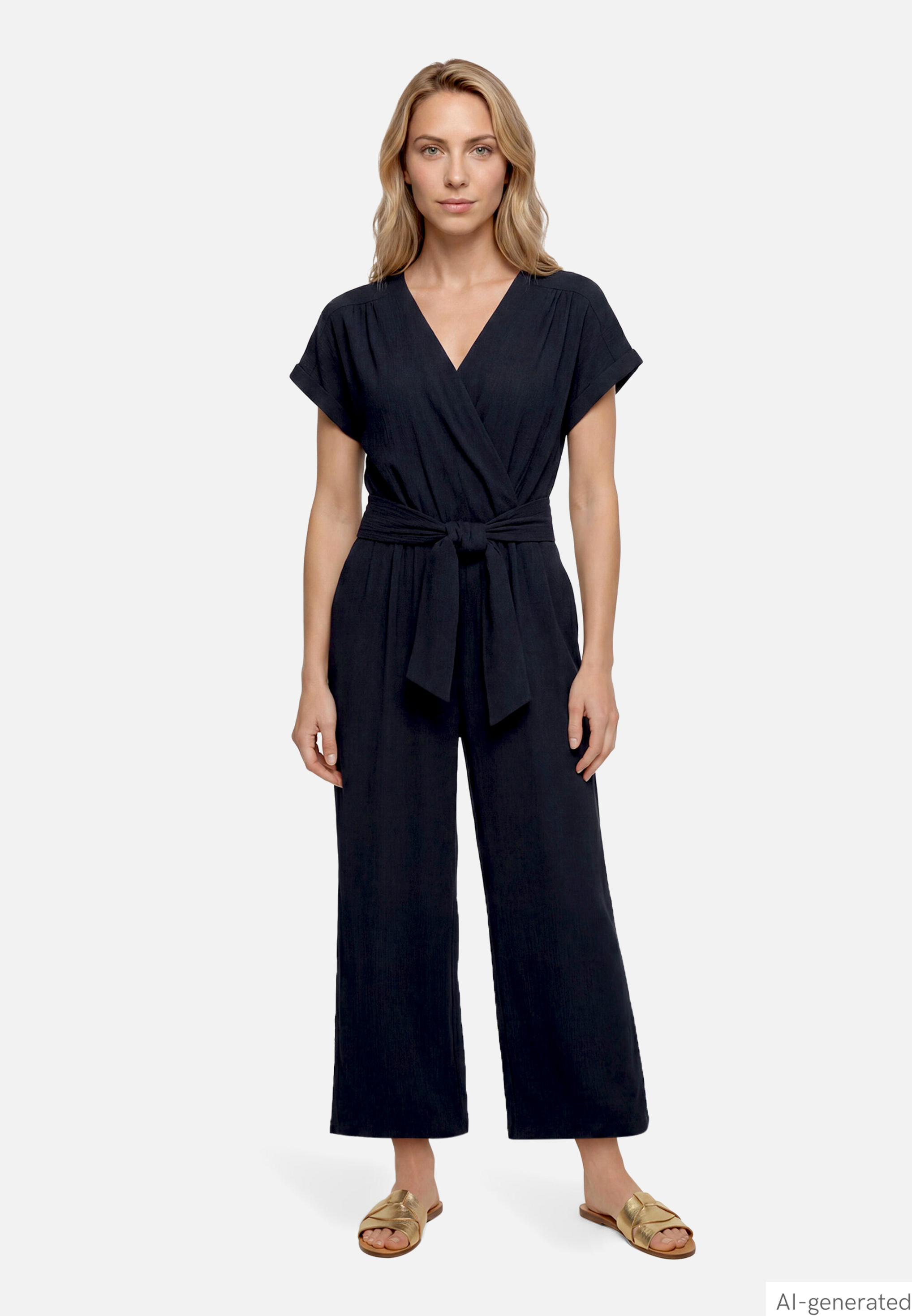 Jumpsuit mit Wickeloptik