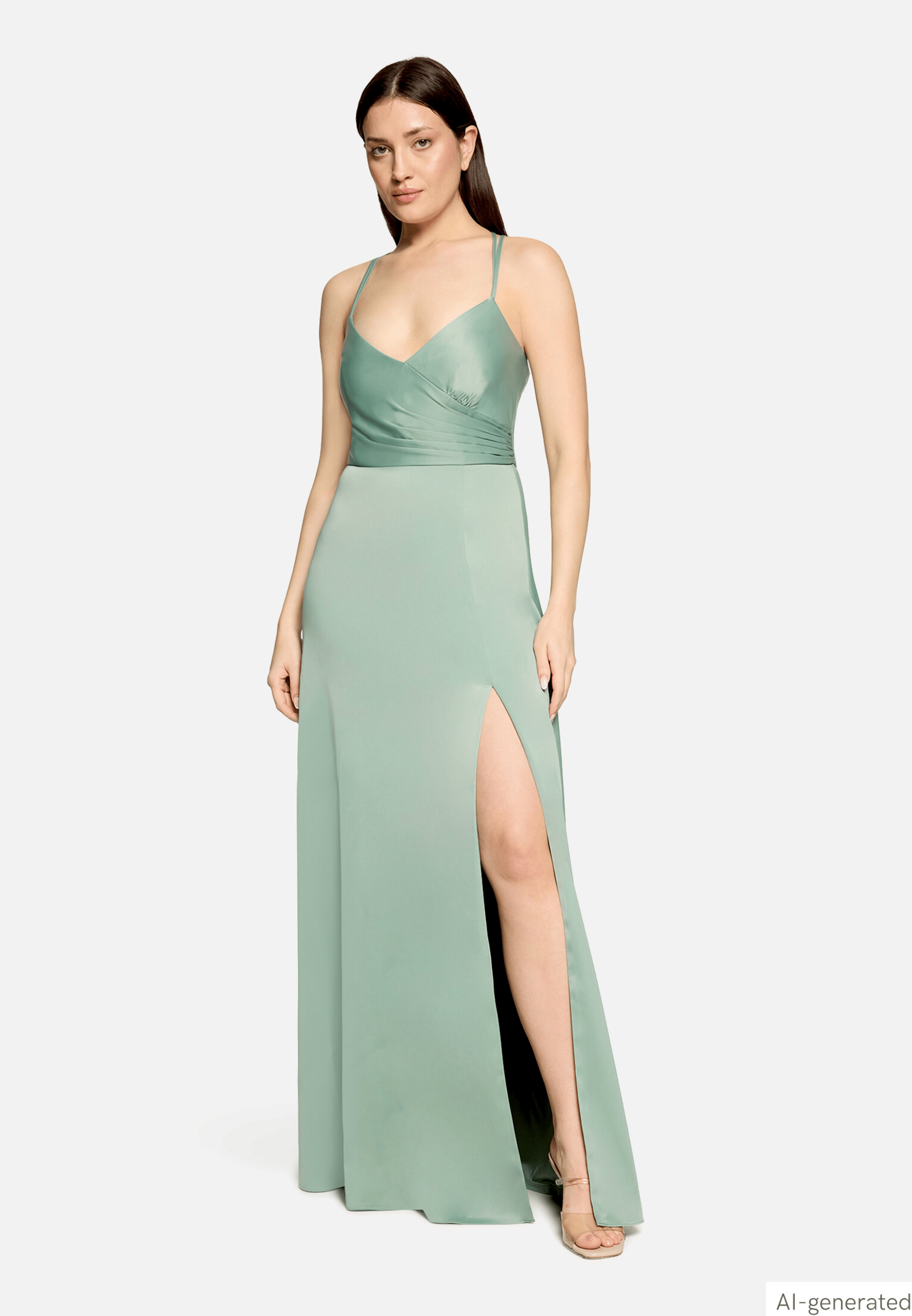 Abendkleid mit V-Ausschnitt