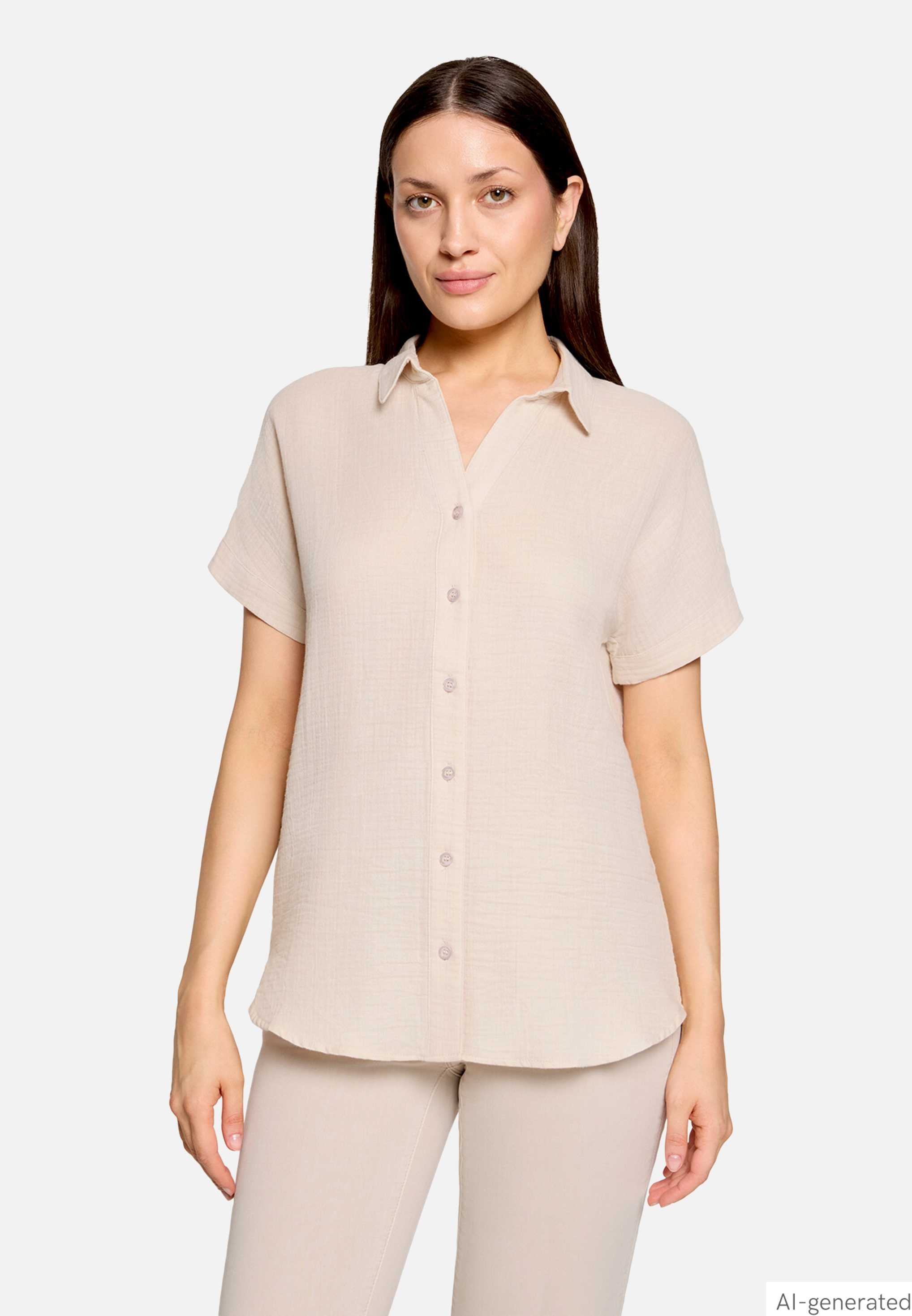 Hemdkragenbluse mit Knopfleiste