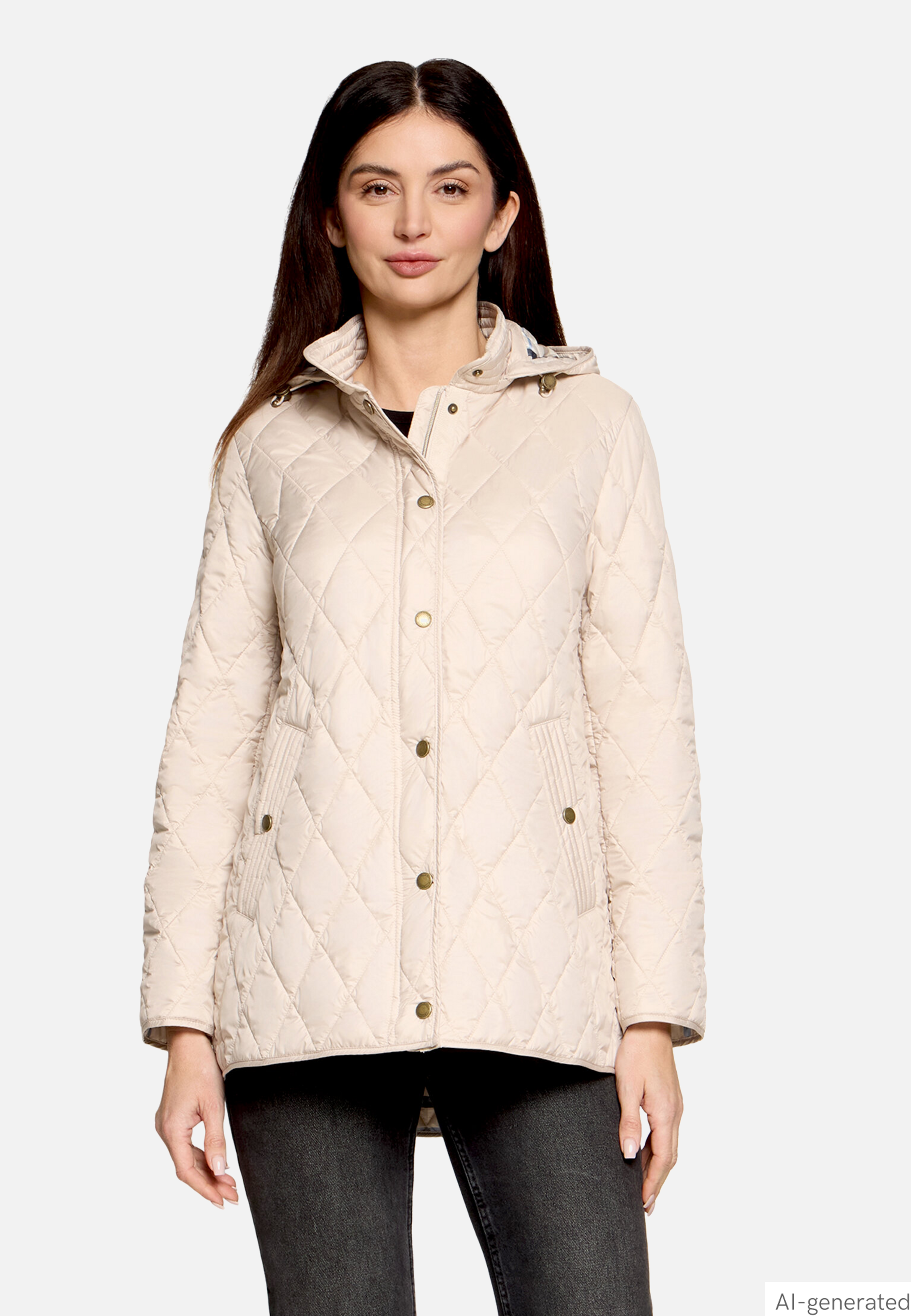 Outdoorjacke mit abnehmbarer Kapuze