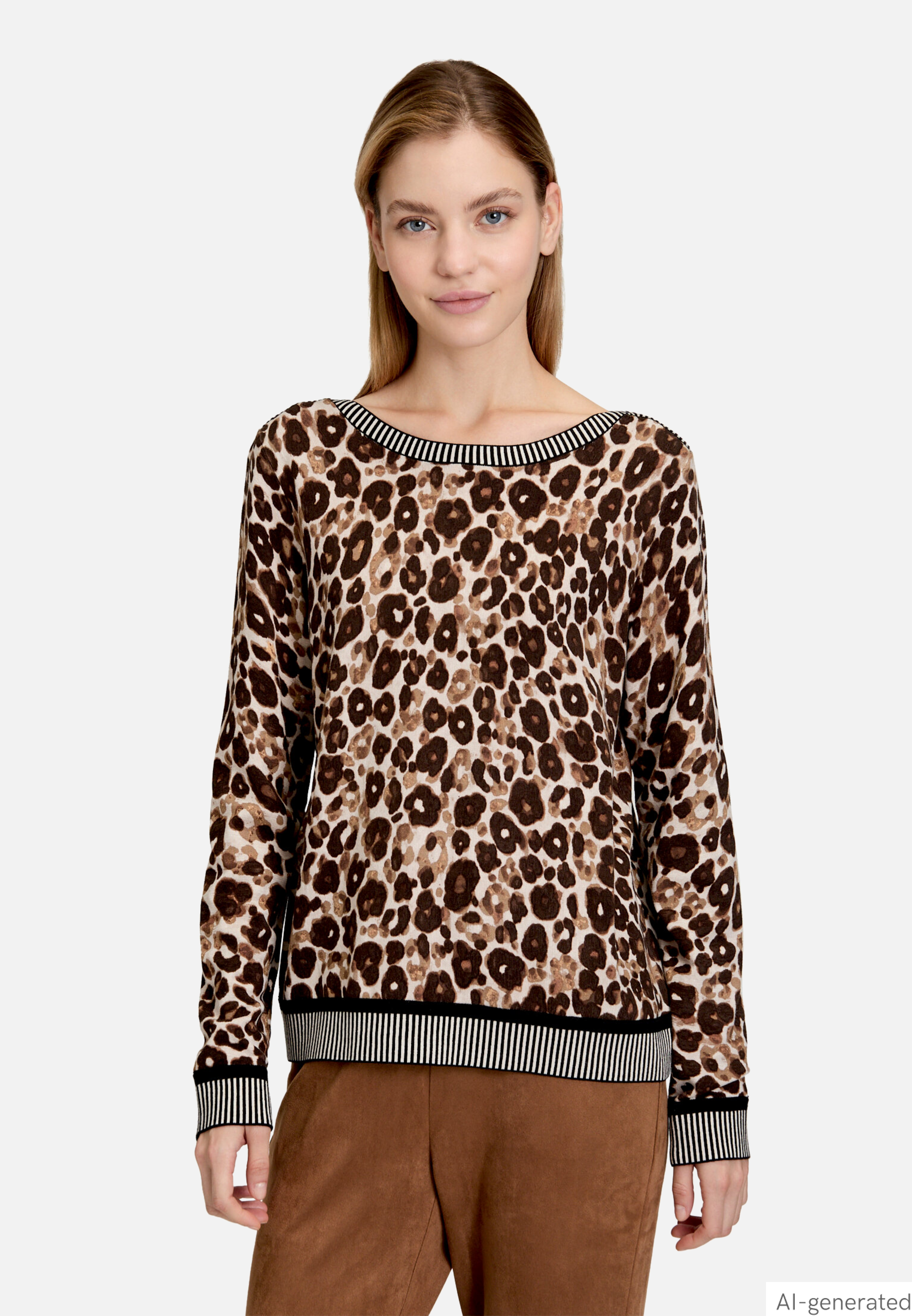 Strickpullover mit Animalprint