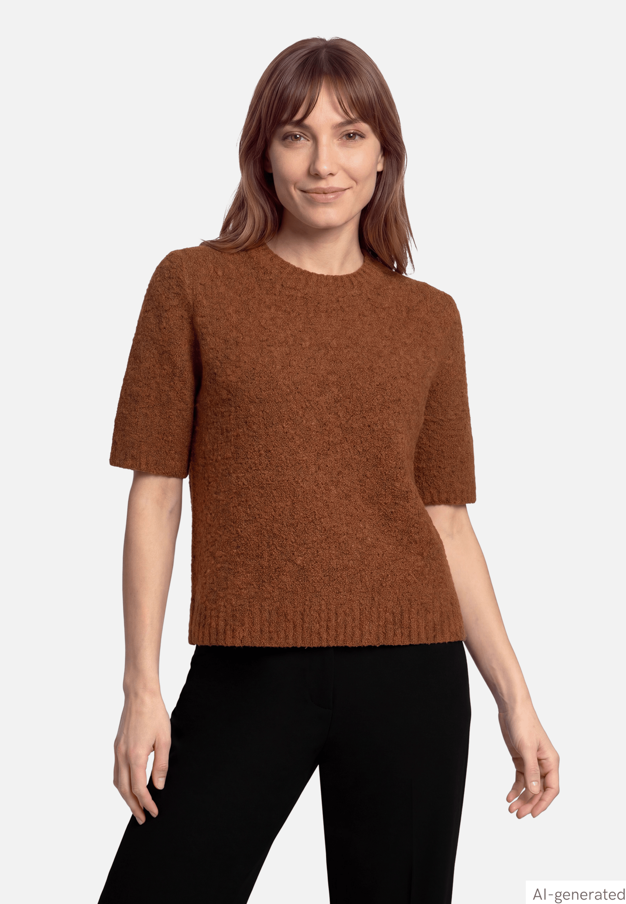 Strickpullover mit Rundhalsausschnitt