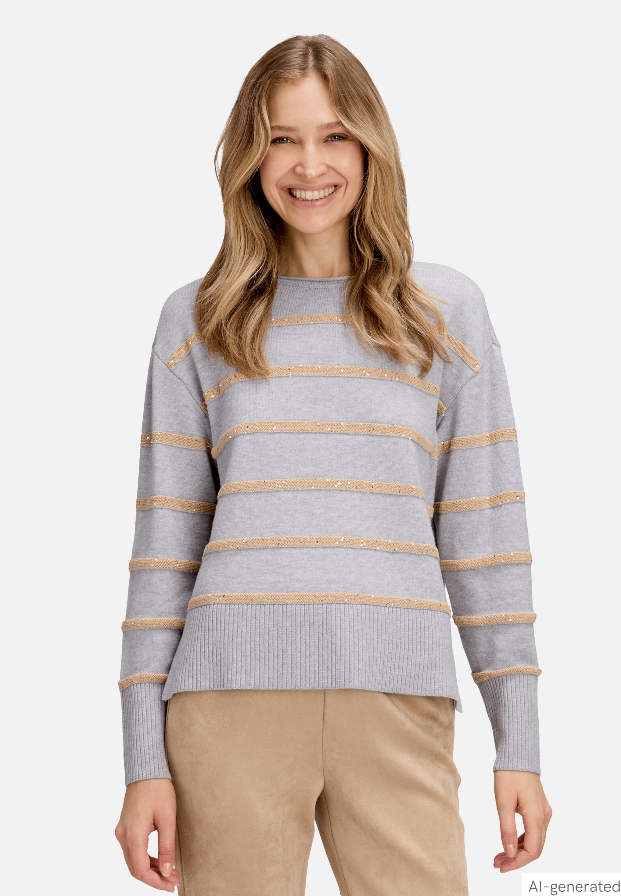 Strickpullover mit Pailletten