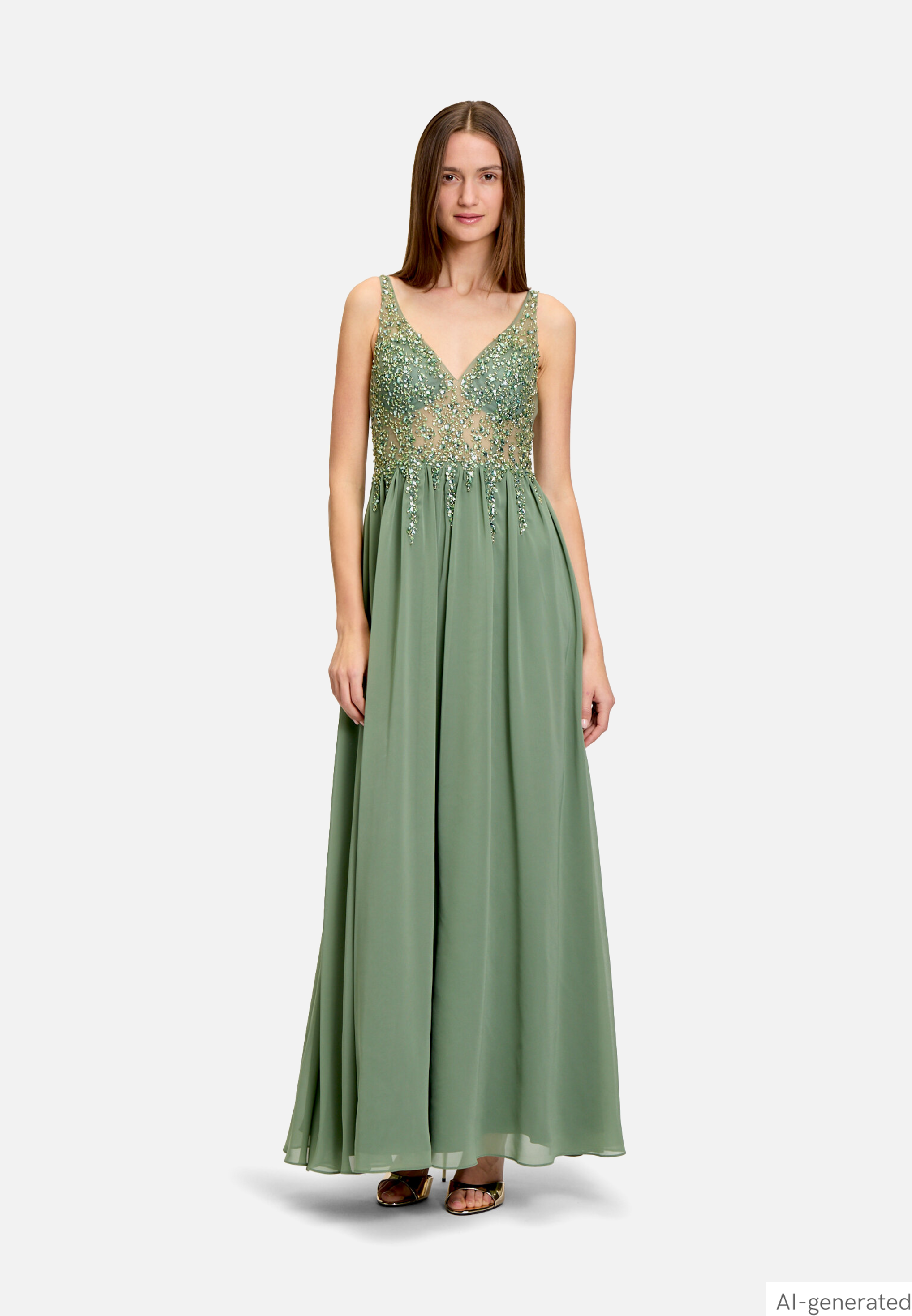 Abendkleid mit Stickerei