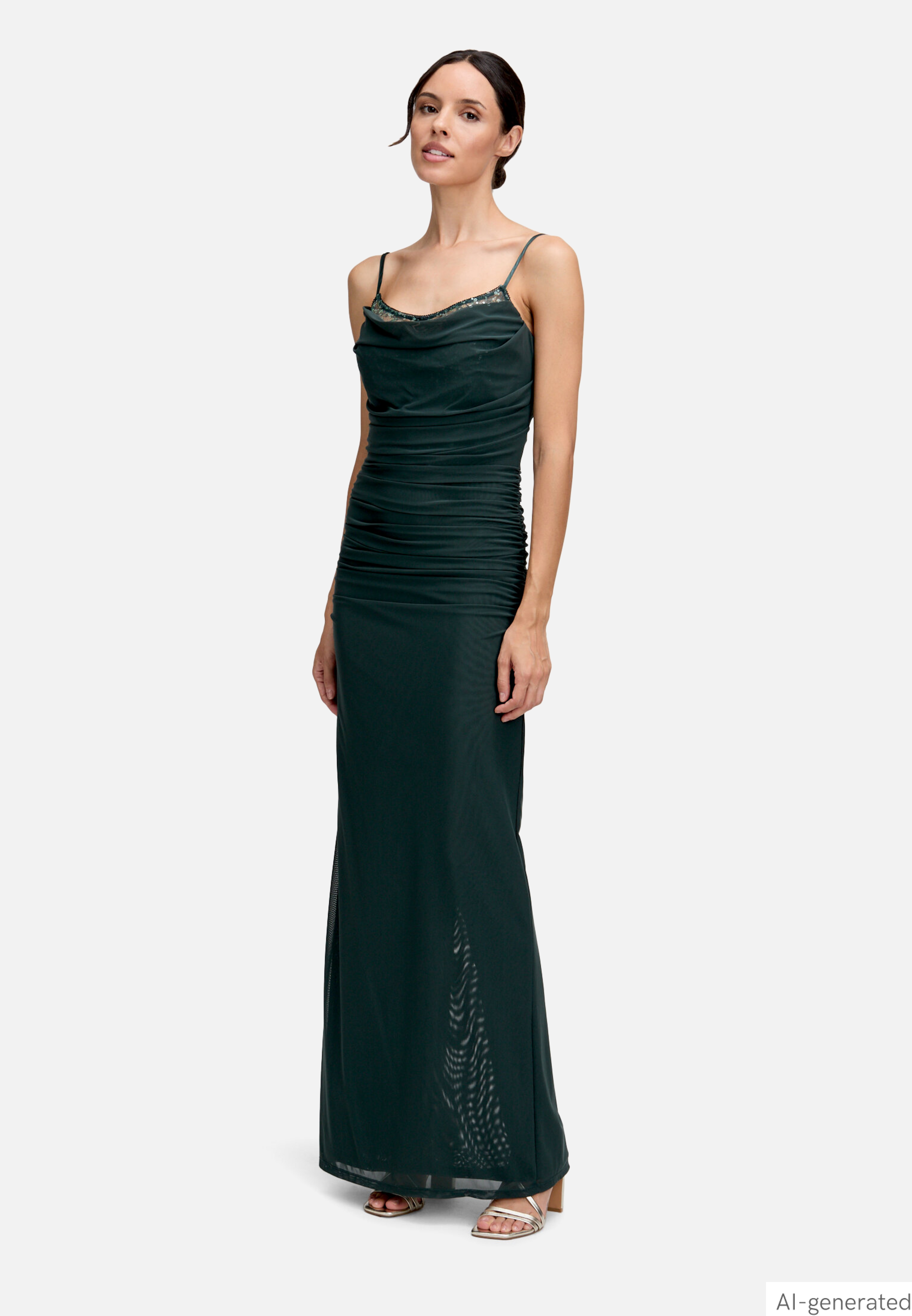 Abendkleid mit Spitzeneinsatz