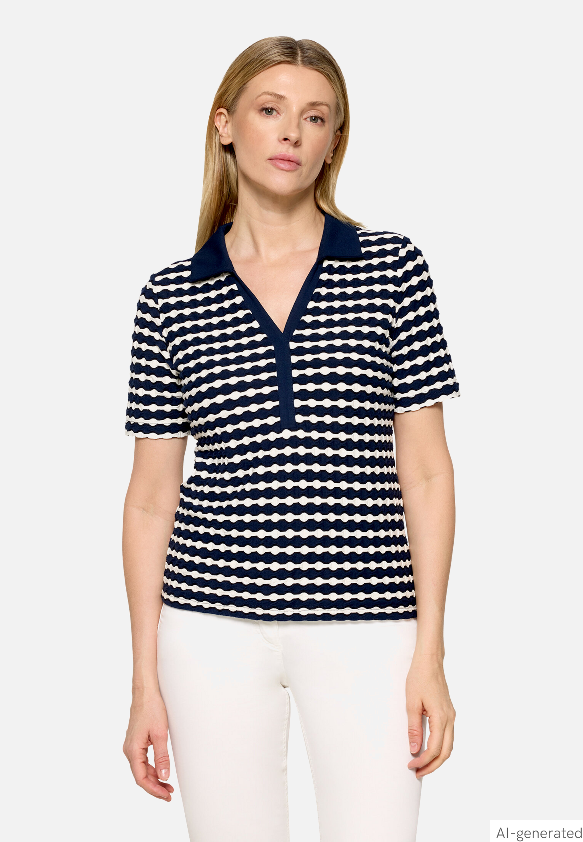 Poloshirt mit Struktur