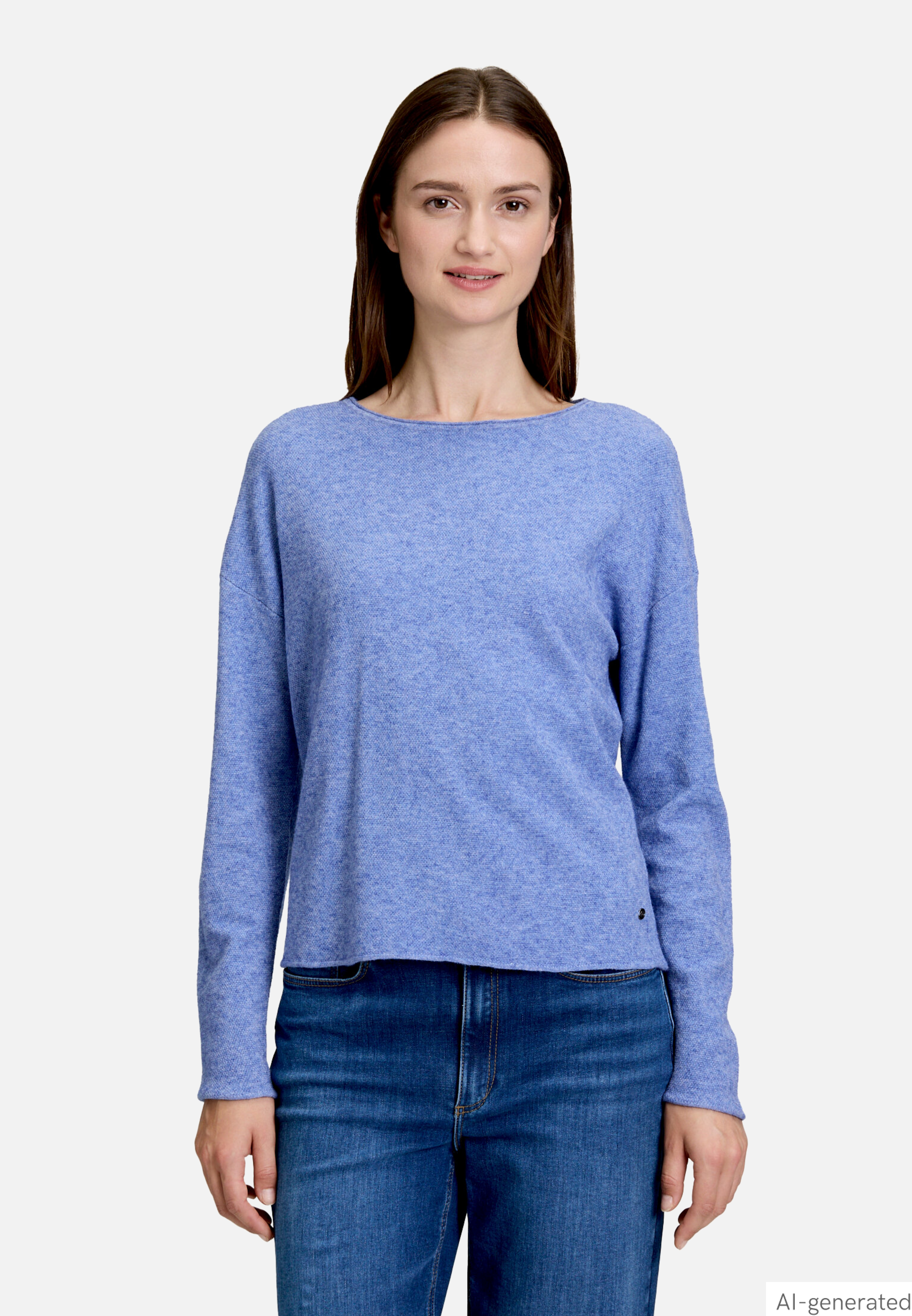 Strickpullover mit Rundhalsausschnitt