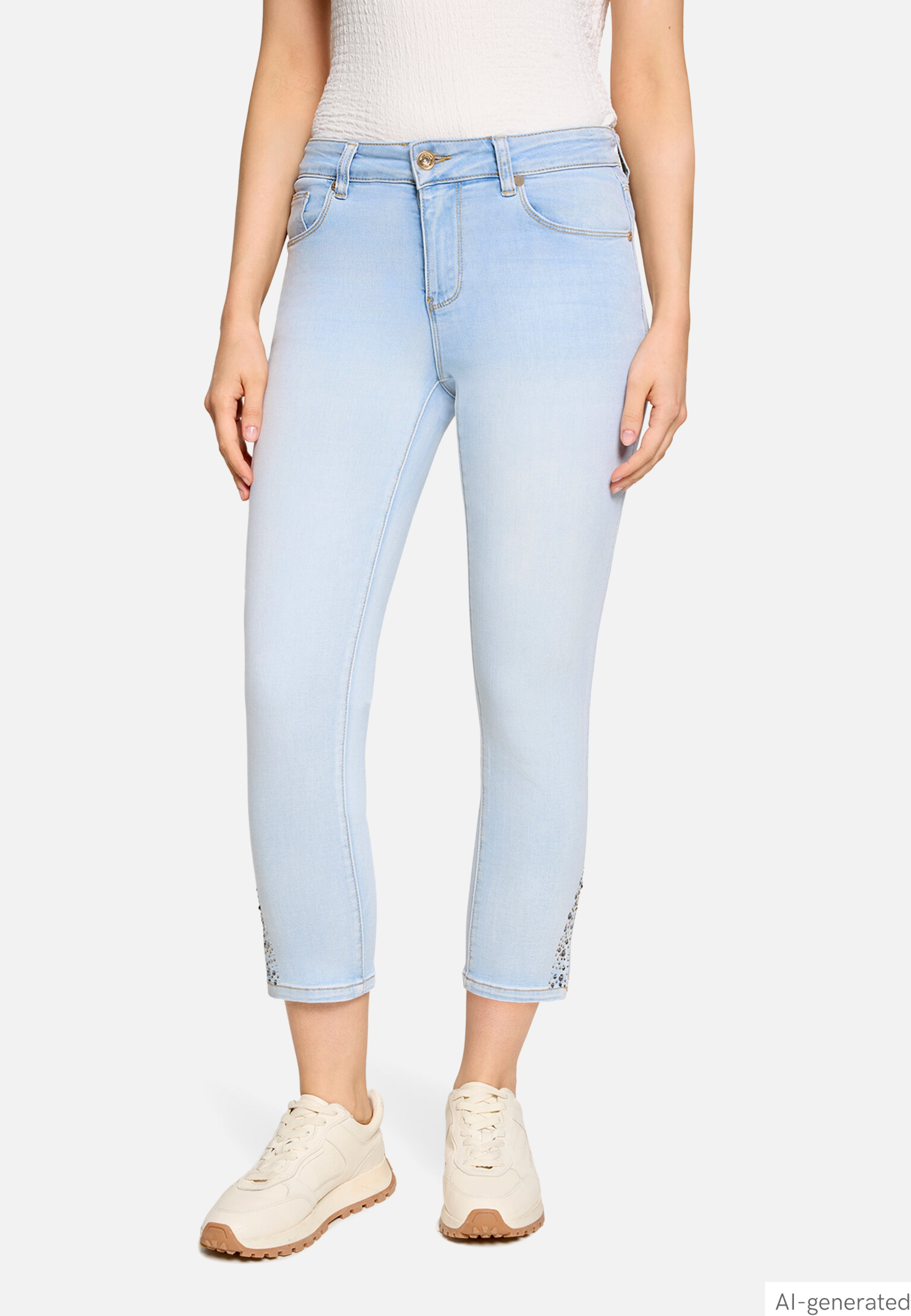 Basic-Jeans mit Waschung