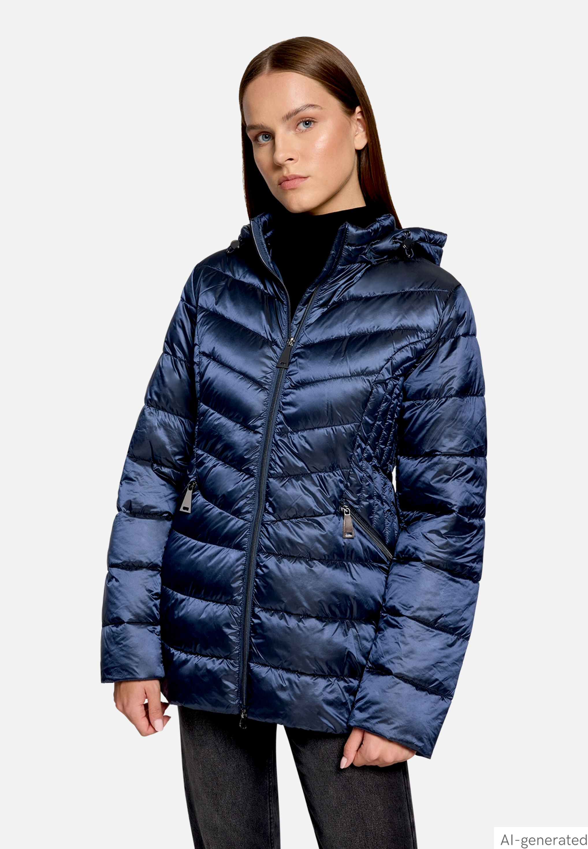 Outdoorjacke mit abnehmbarer Kapuze