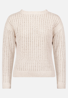 Grobstrick-Pullover mit Lochmuster