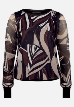 Langarm-Shirt mit Plissee