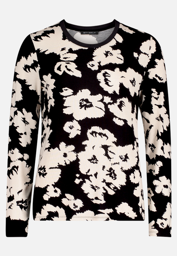 Basic Shirt mit Rippbündchen / Vorderseite