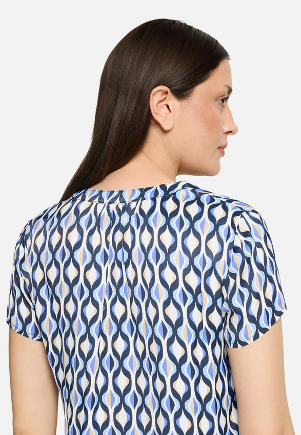 Satin-Bluse mit Print / Detailbild