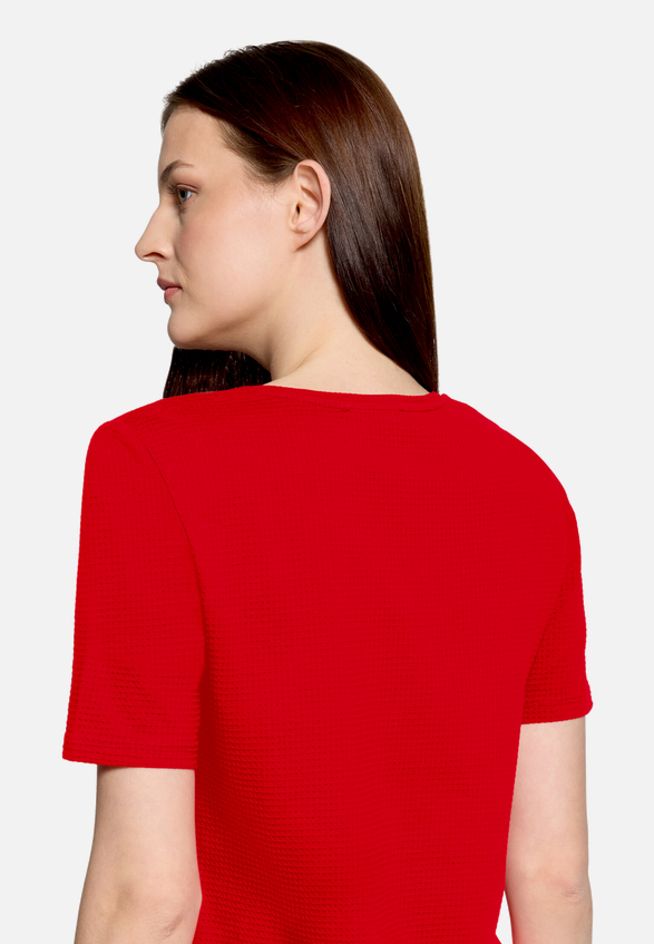 Basic Shirt mit Struktur / Detailbild