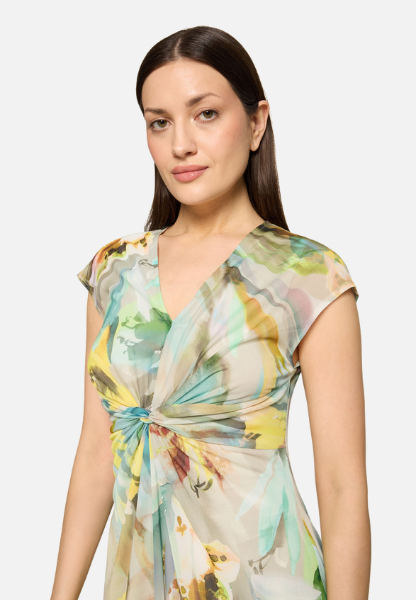 Mesh-Kleid mit Raffung / Detailbild