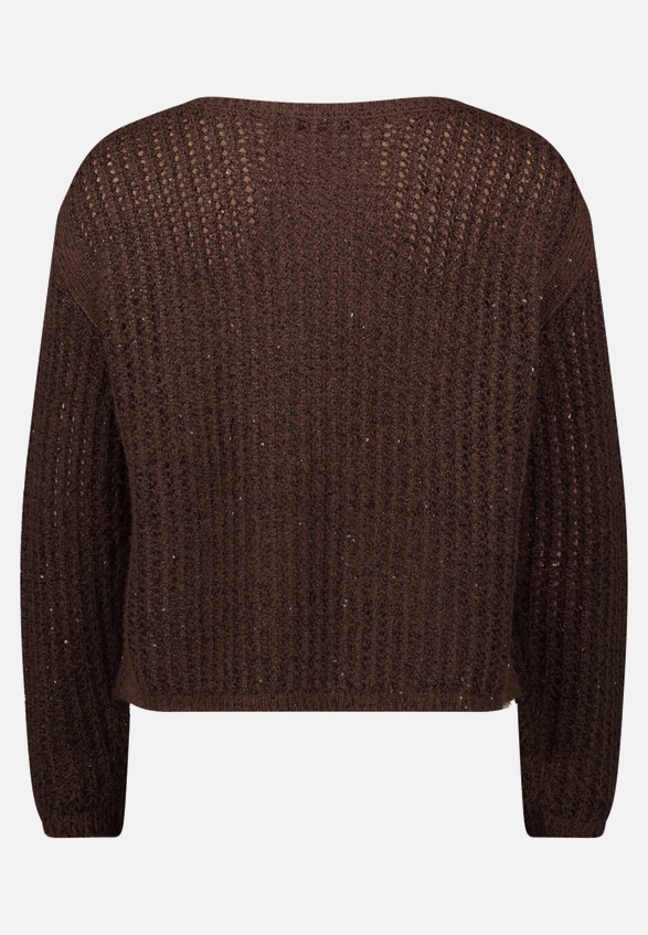 Grobstrick-Pullover mit Pailletten / Rückseite