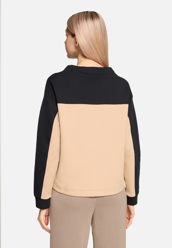 Sweatshirt mit Stehkragen / Modellfoto Rückseite