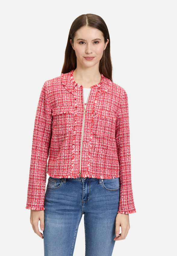 Blazer-Jacke mit Fransen / Modellfoto Vorderseite