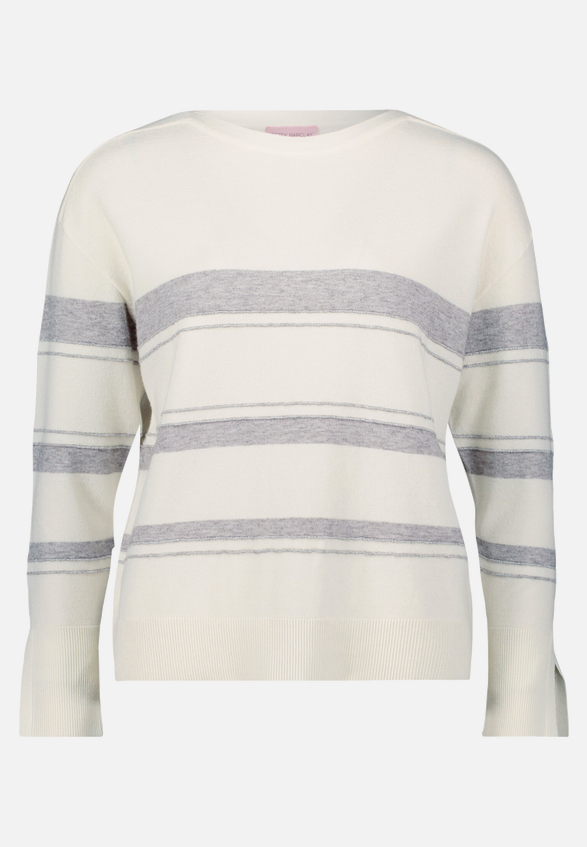 Feinstrickpullover mit Lurexfaden / Vorderseite