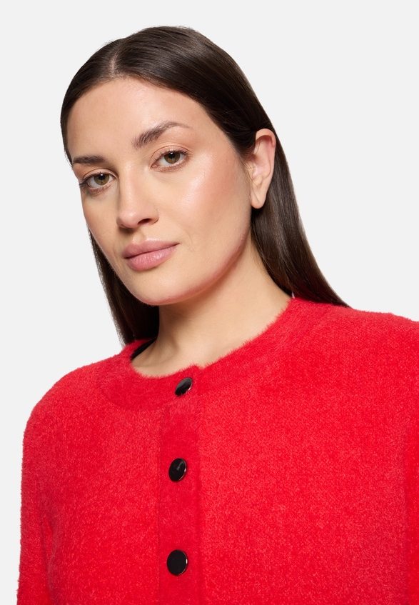 Strick-Cardigan mit aufgesetzten Taschen / Detailbild