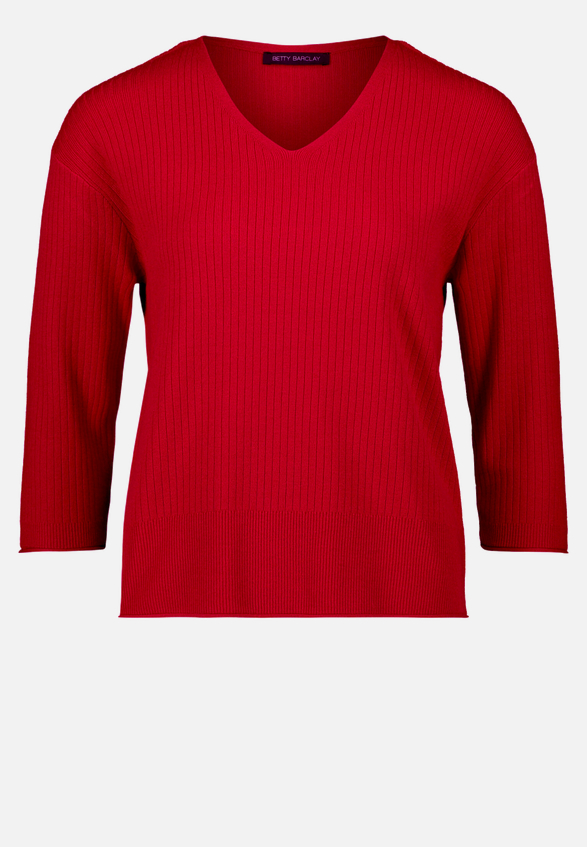 Feinstrickpullover mit V-Ausschnitt / Vorderseite