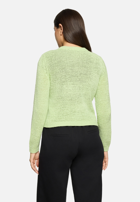 Strick-Cardigan mit aufgesetzten Taschen / Modellfoto Rückseite